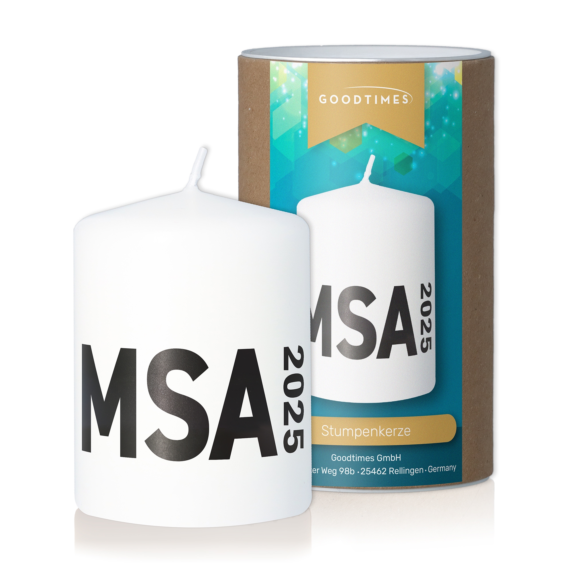 Stumpenkerze "MSA 2025"