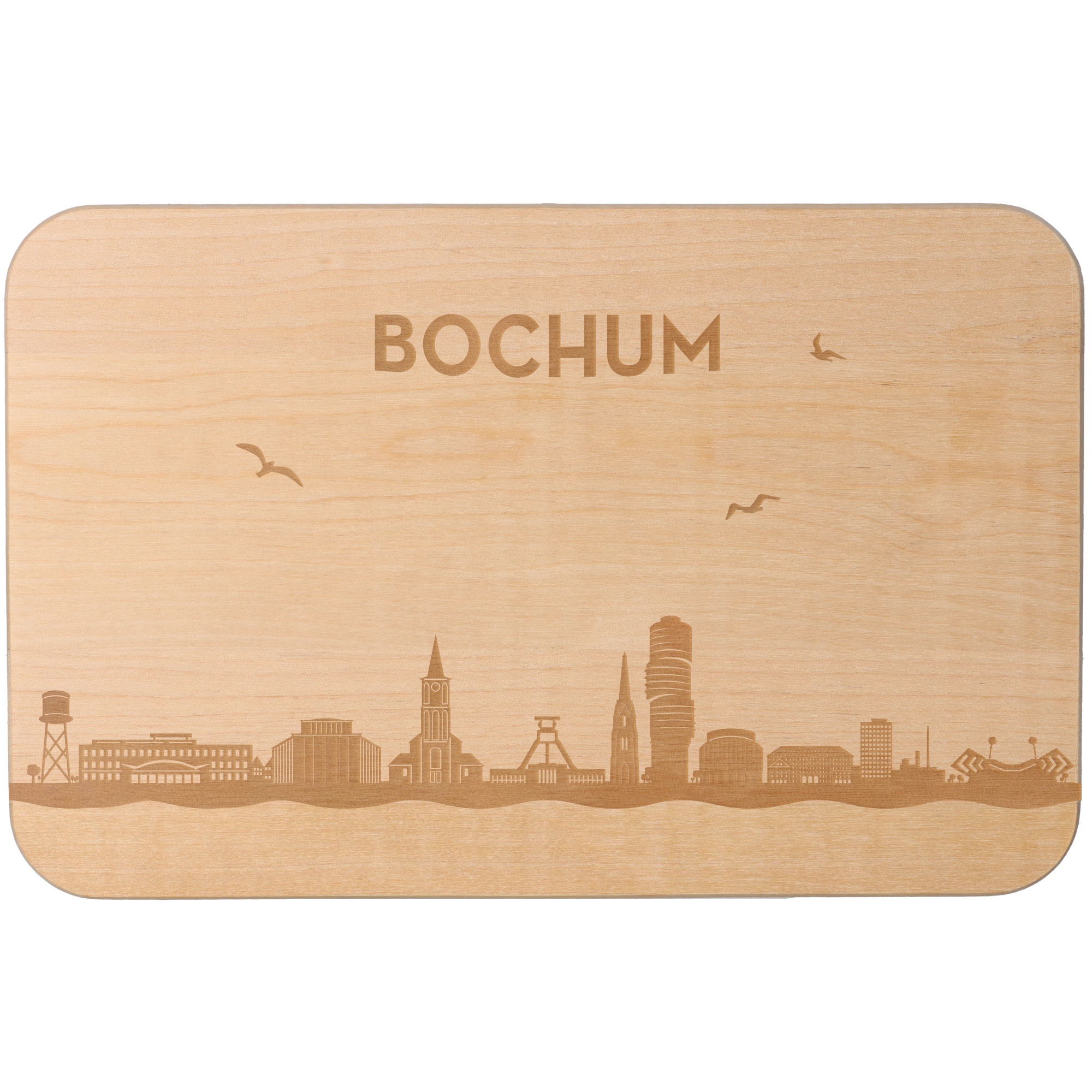 Frühstücksbrett Skyline Bochum