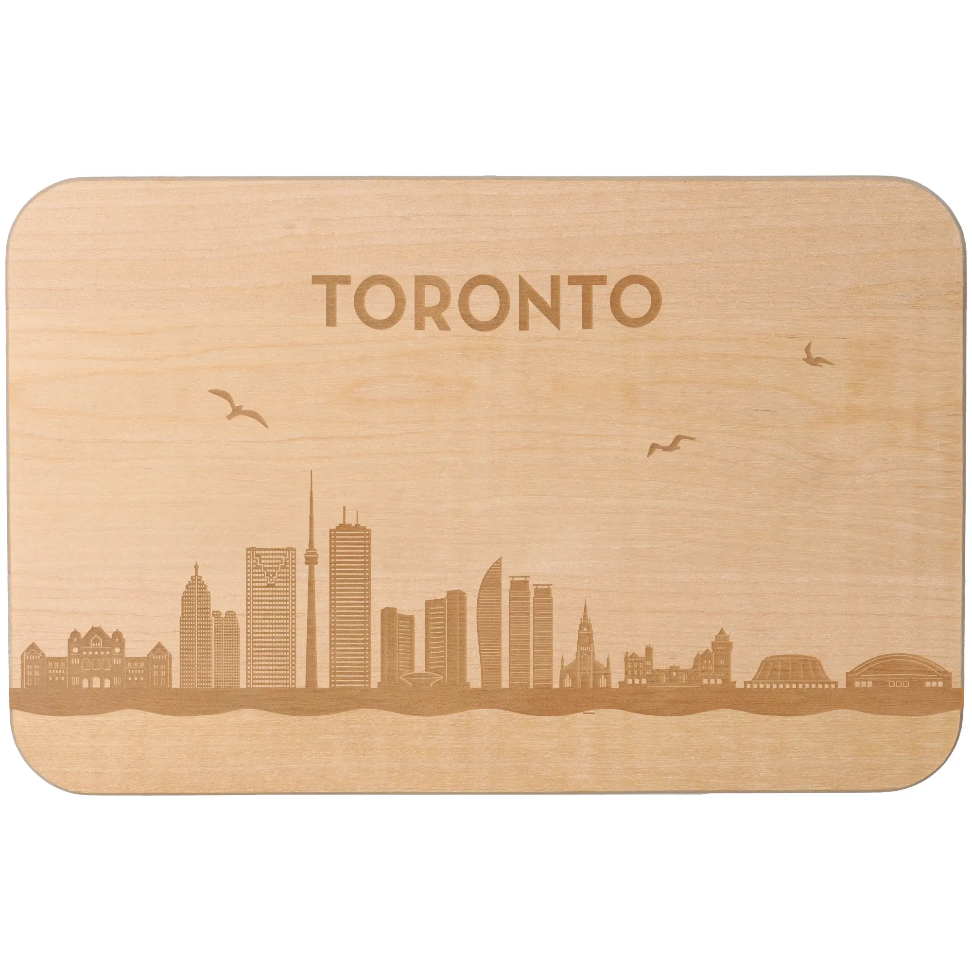Holzbrett, Schneidebrett, Toronto, Städte-Silhouette, Holzoptik