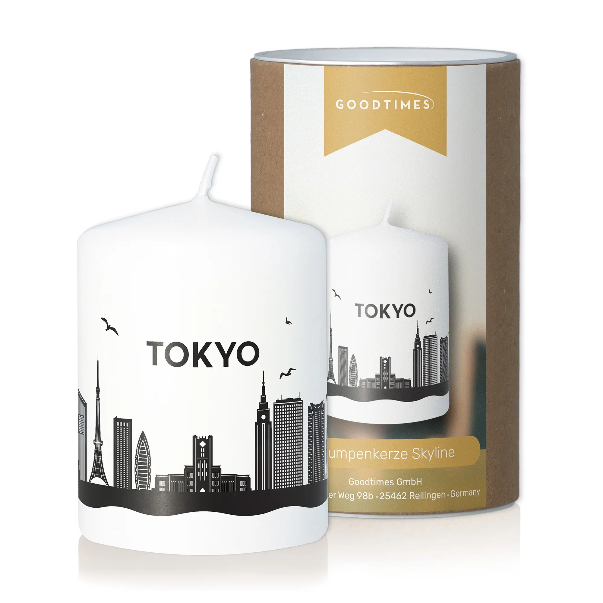 Stumpenkerze Skyline Tokio