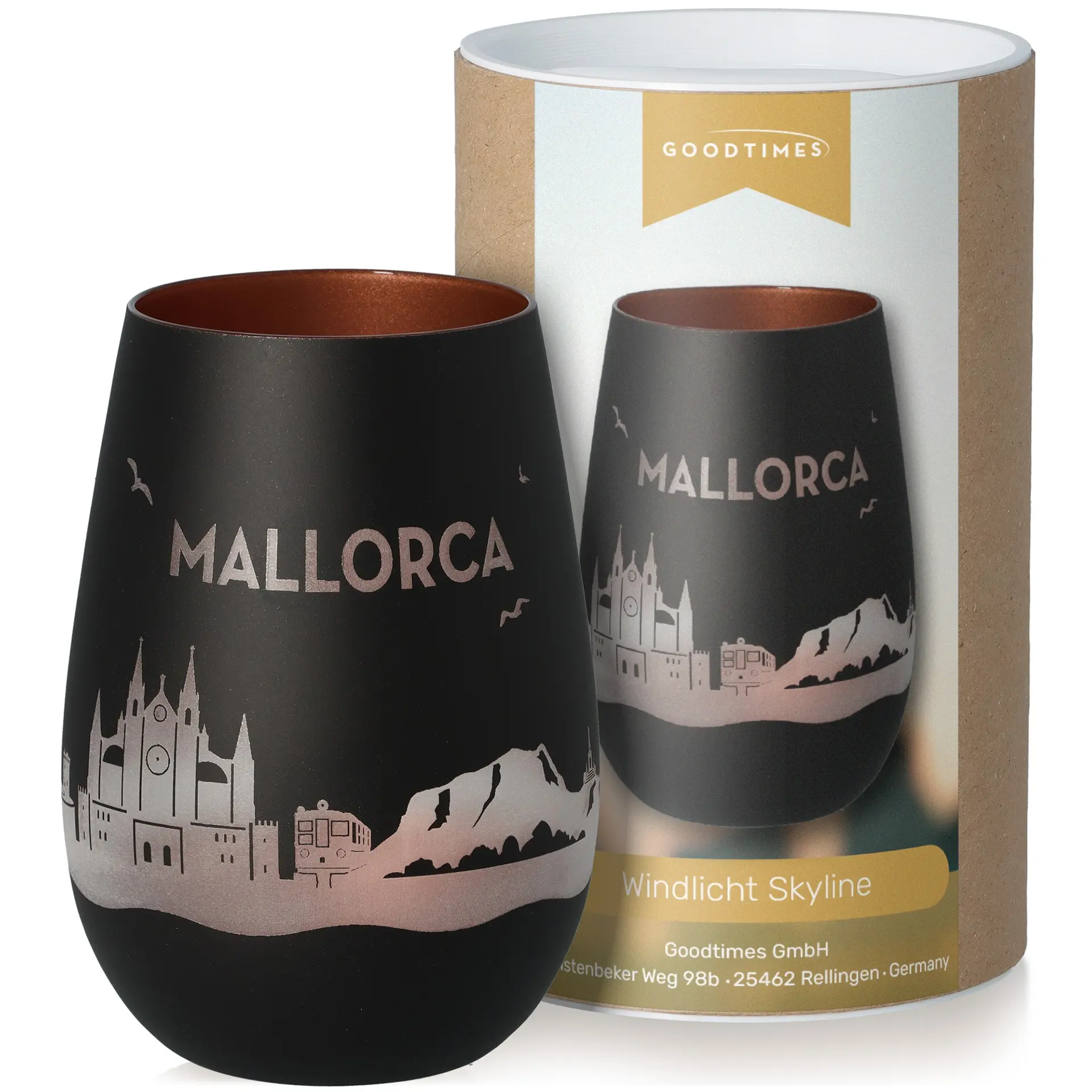 Windlicht Skyline Mallorca Krug, Töpferei, Tasse