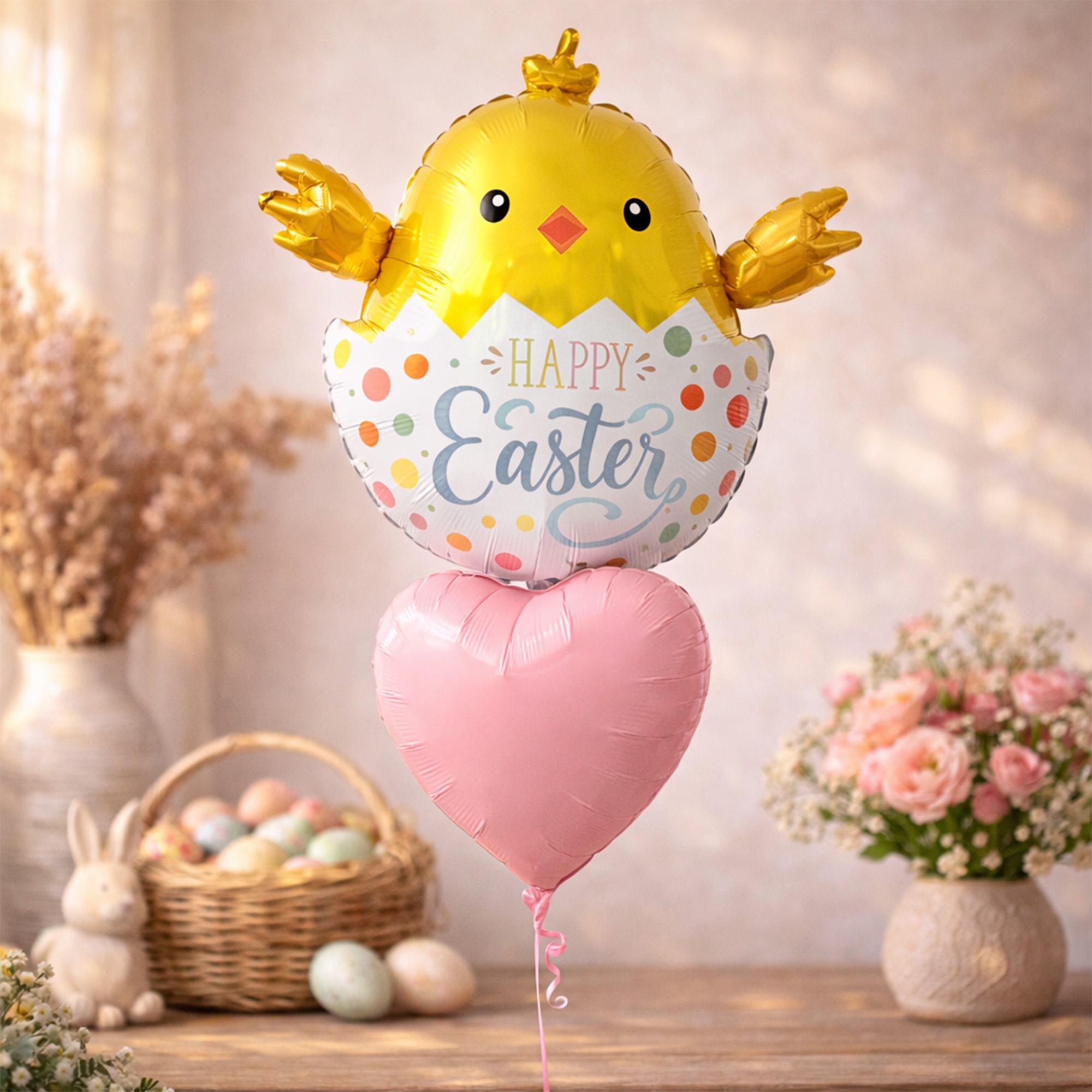 Osterballon, Huhn Balloon, Ballonset, Eierkorb, Rosen Dekoration
