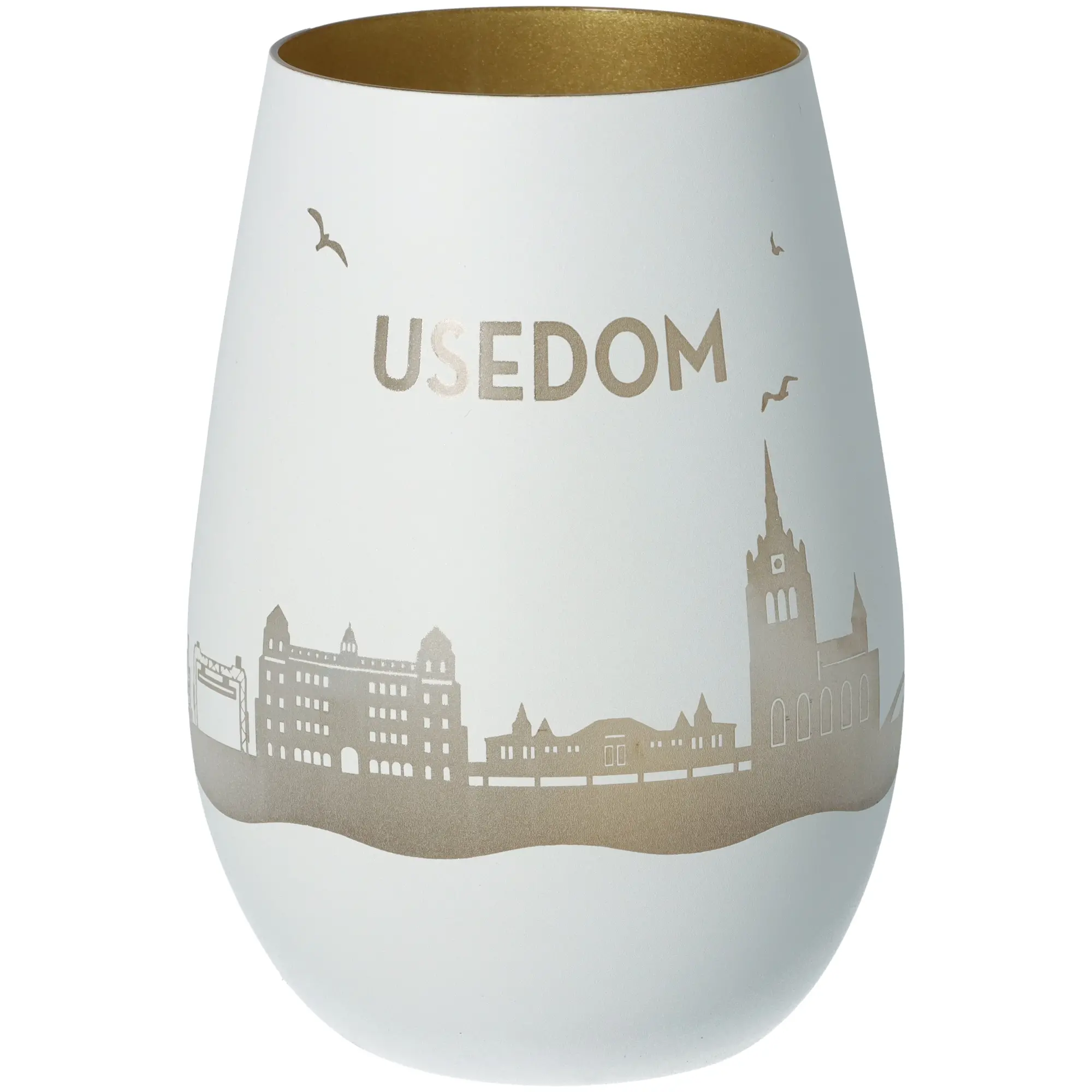 Windlicht Skyline Usedom Töpferei, Krug, Porzellan, Glas, Vase