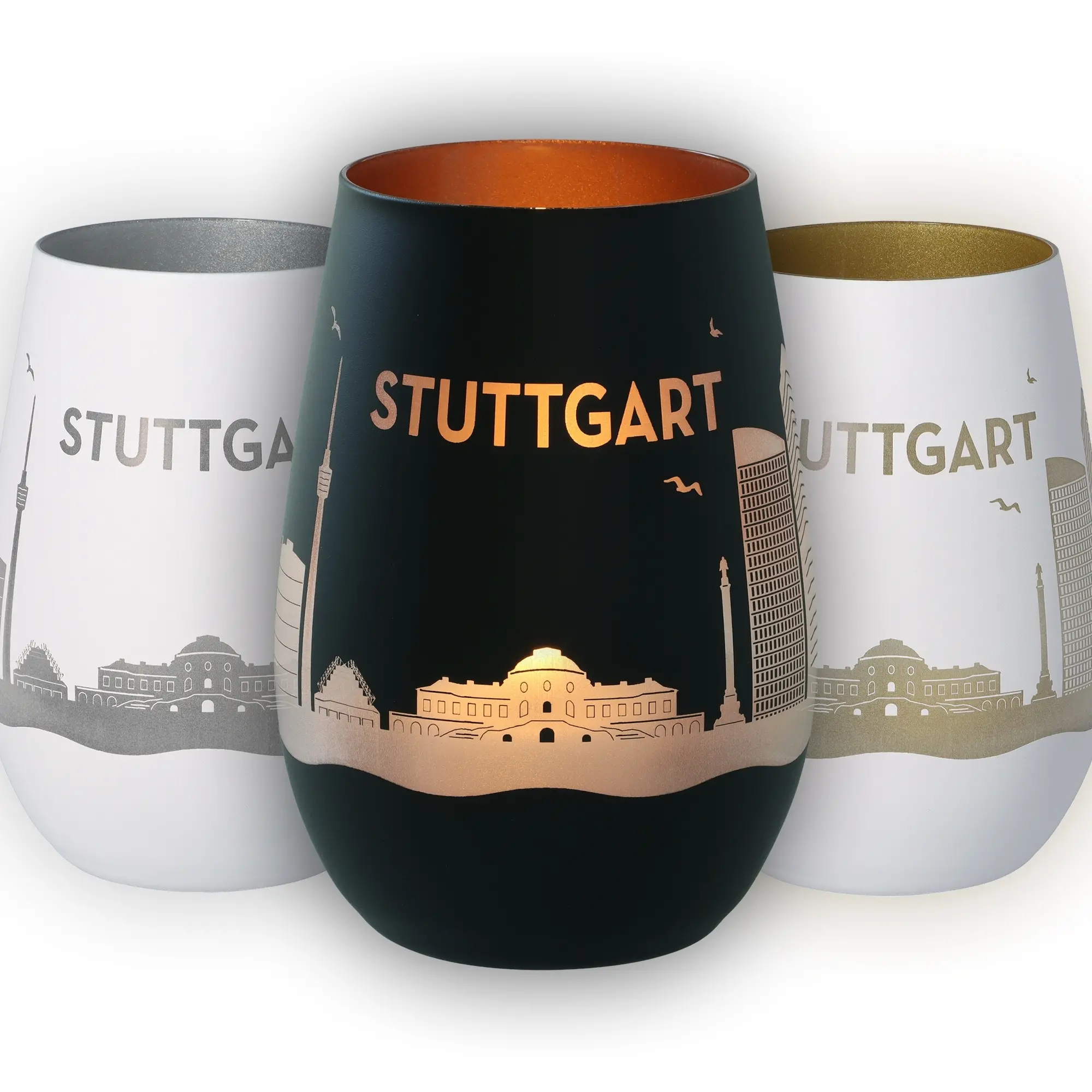 stuttgart, becher, reisekupfer, stadt skyline, keramik