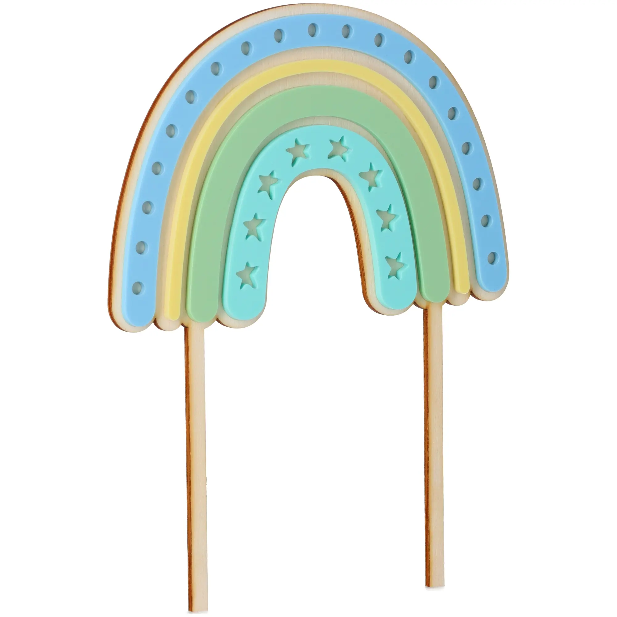 Cake Topper Regenbogen mit Sternen