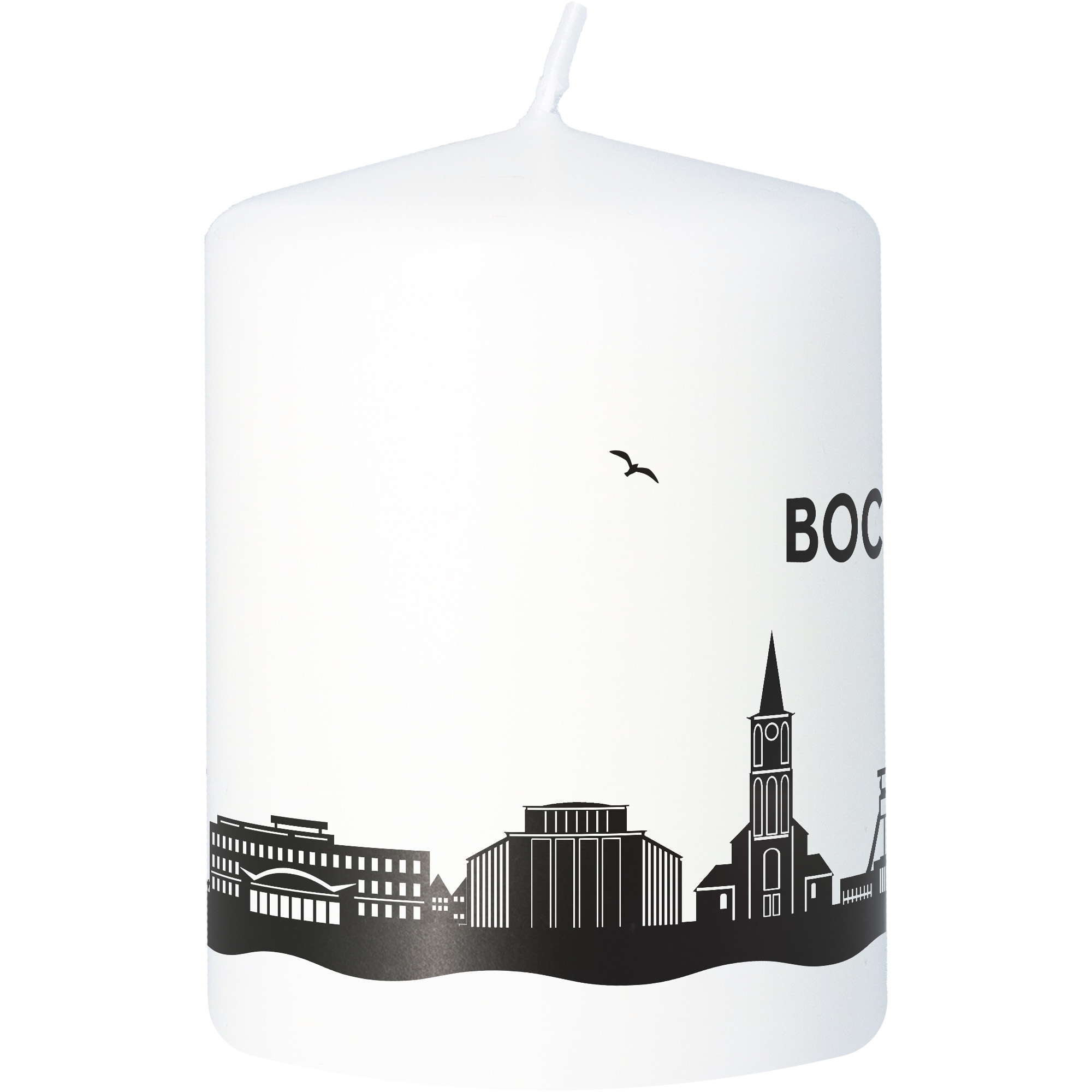 Stumpenkerze Skyline Bochum Tier, Vogel