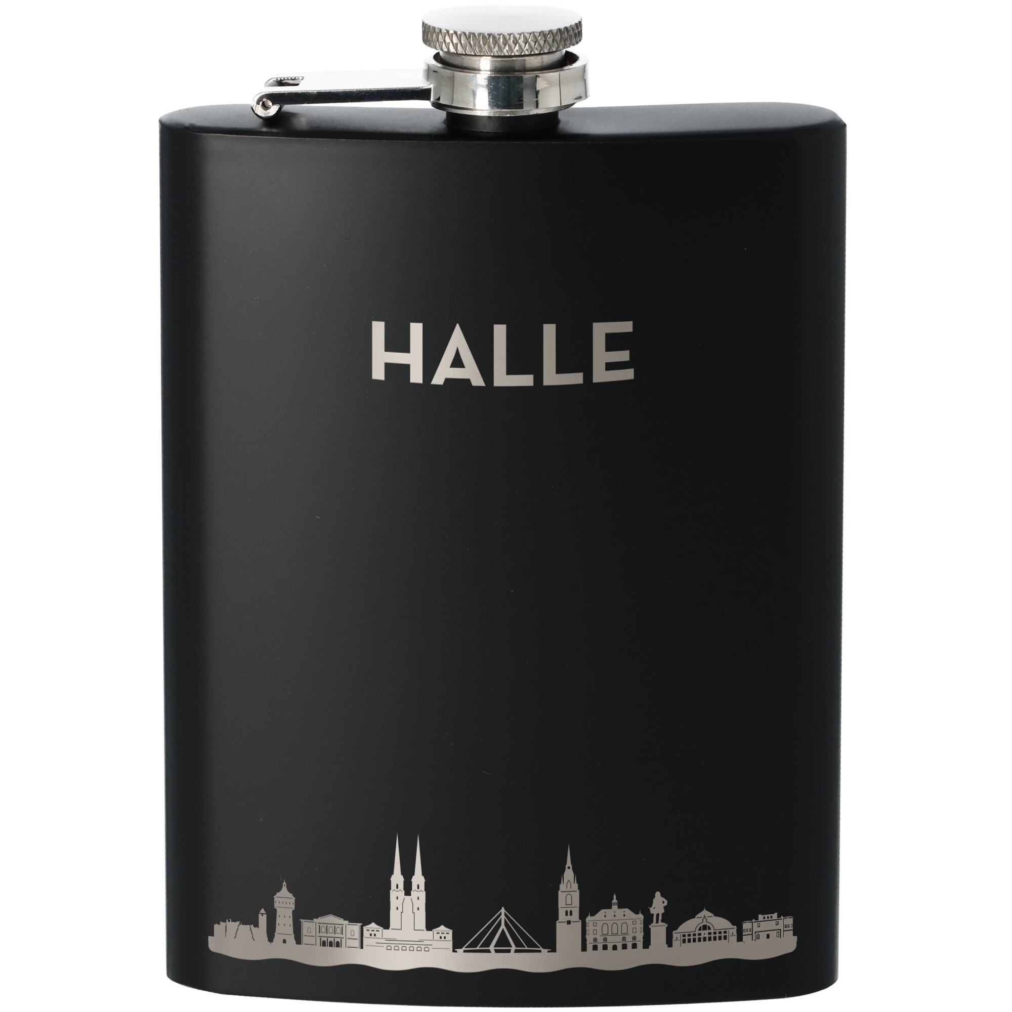 Flachmann Skyline Halle Flasche, Rasierwasser