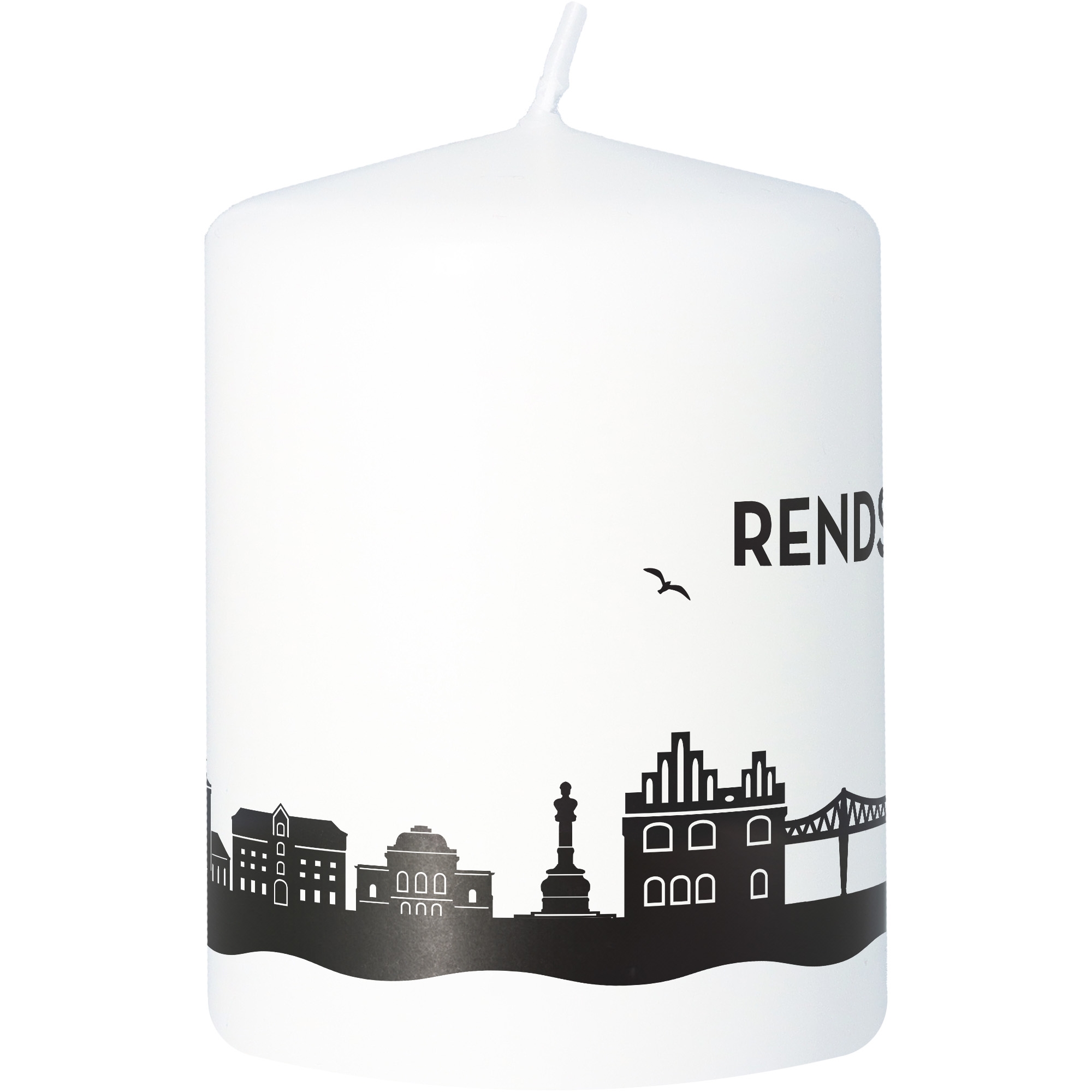 Stumpenkerze Skyline Rendsburg Stumpenkerze Skyline Rendsburg