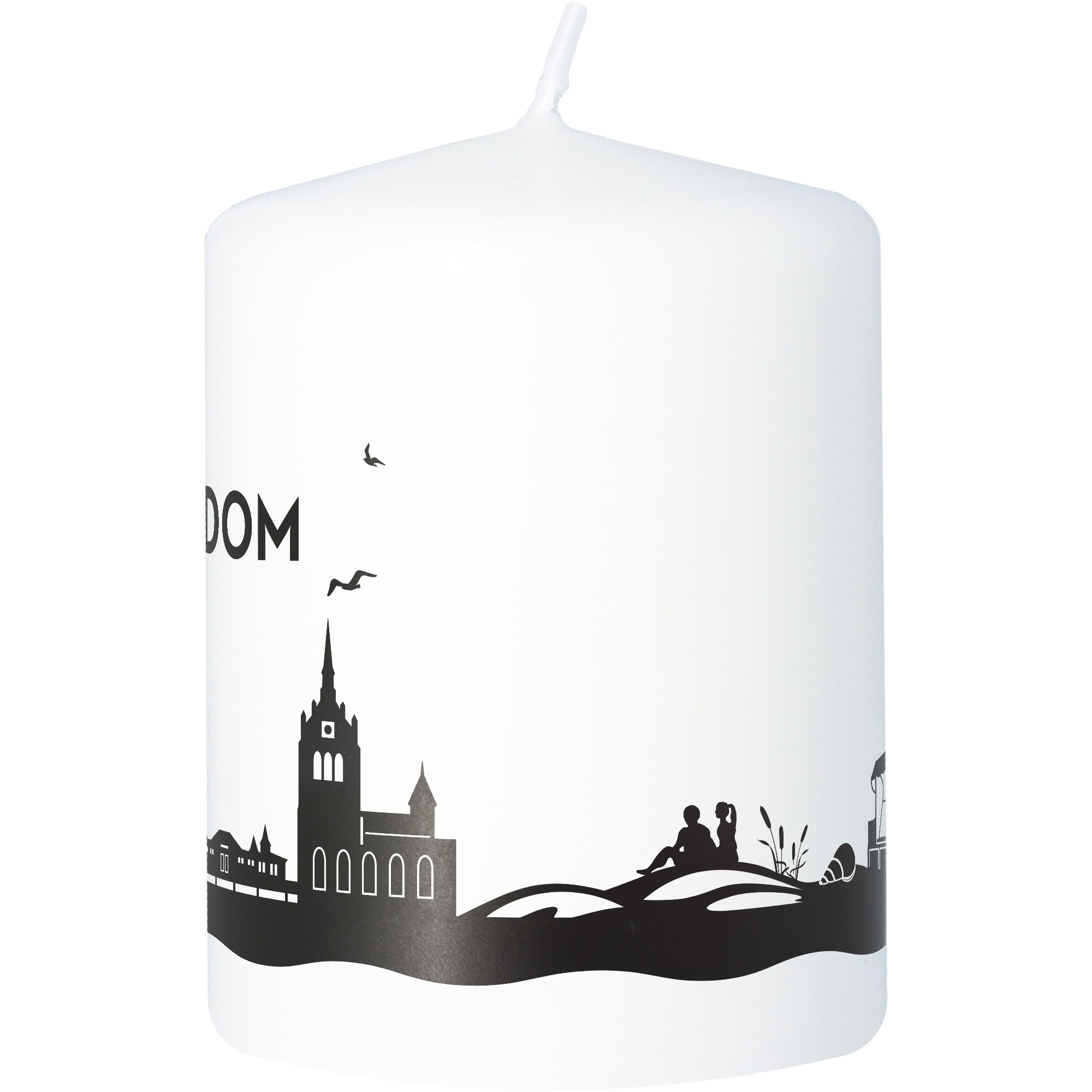 Stumpenkerze Skyline Usedom Stumpenkerze Skyline Usedom