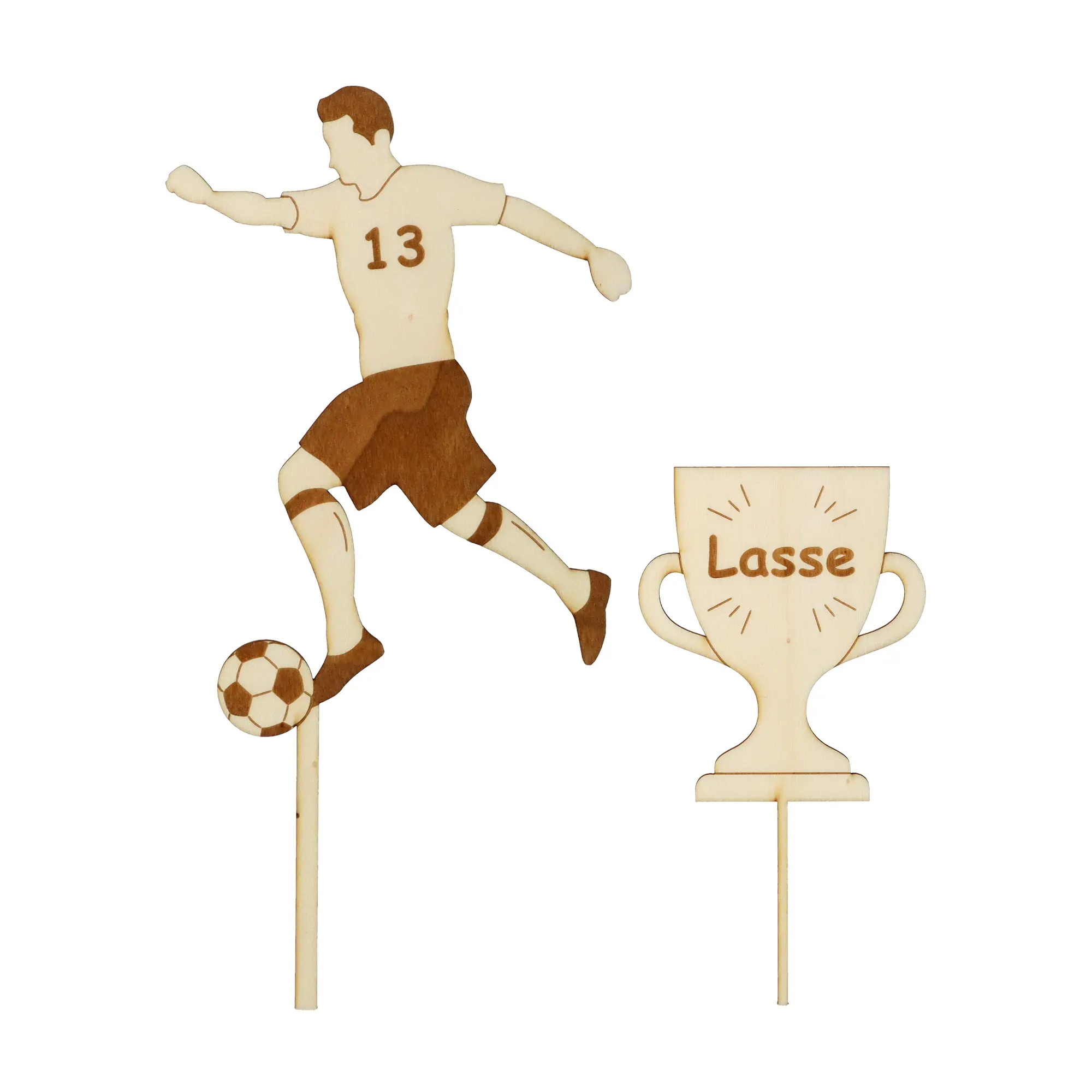 Cake Topper Fußball & Pokal Set