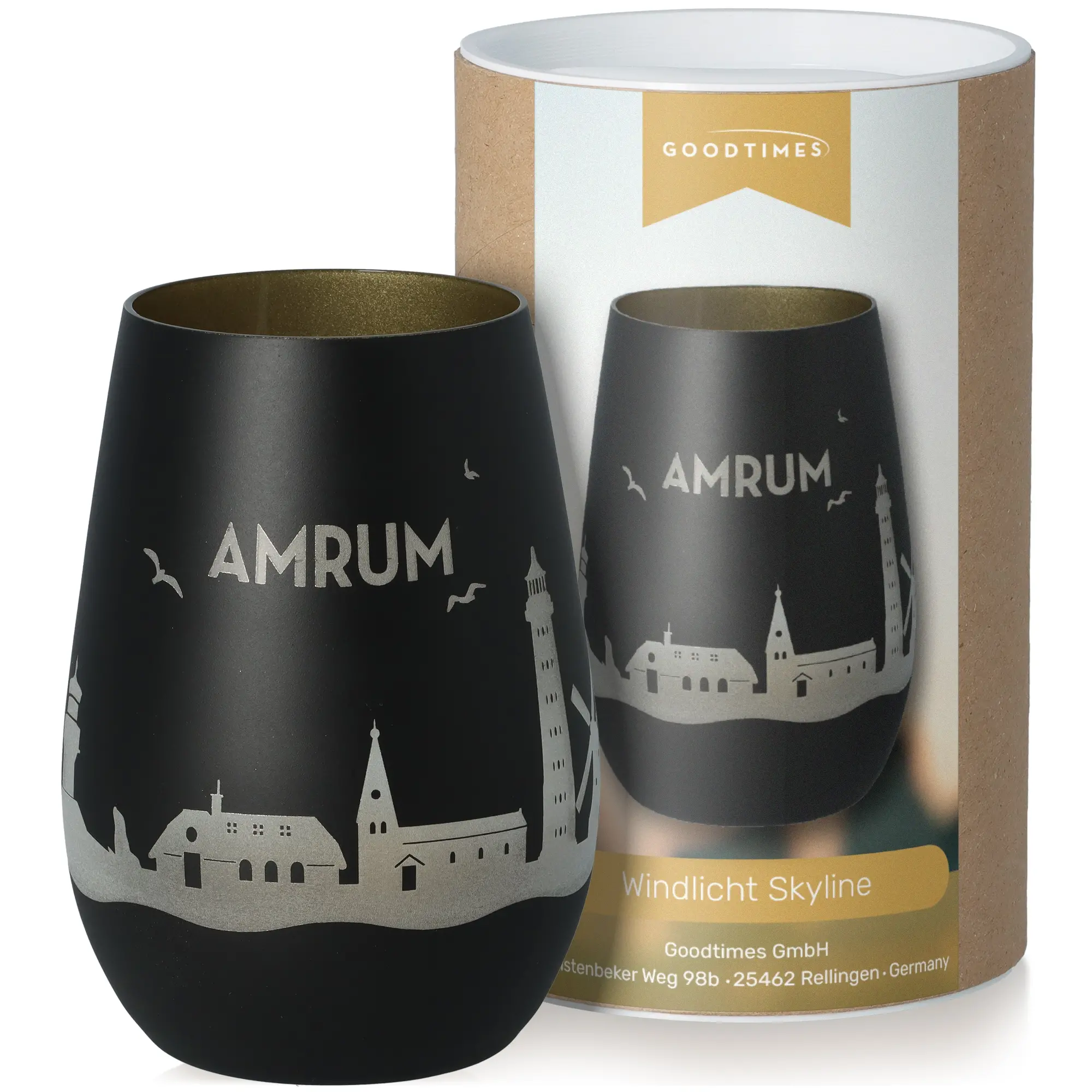 Windlicht Skyline Amrum