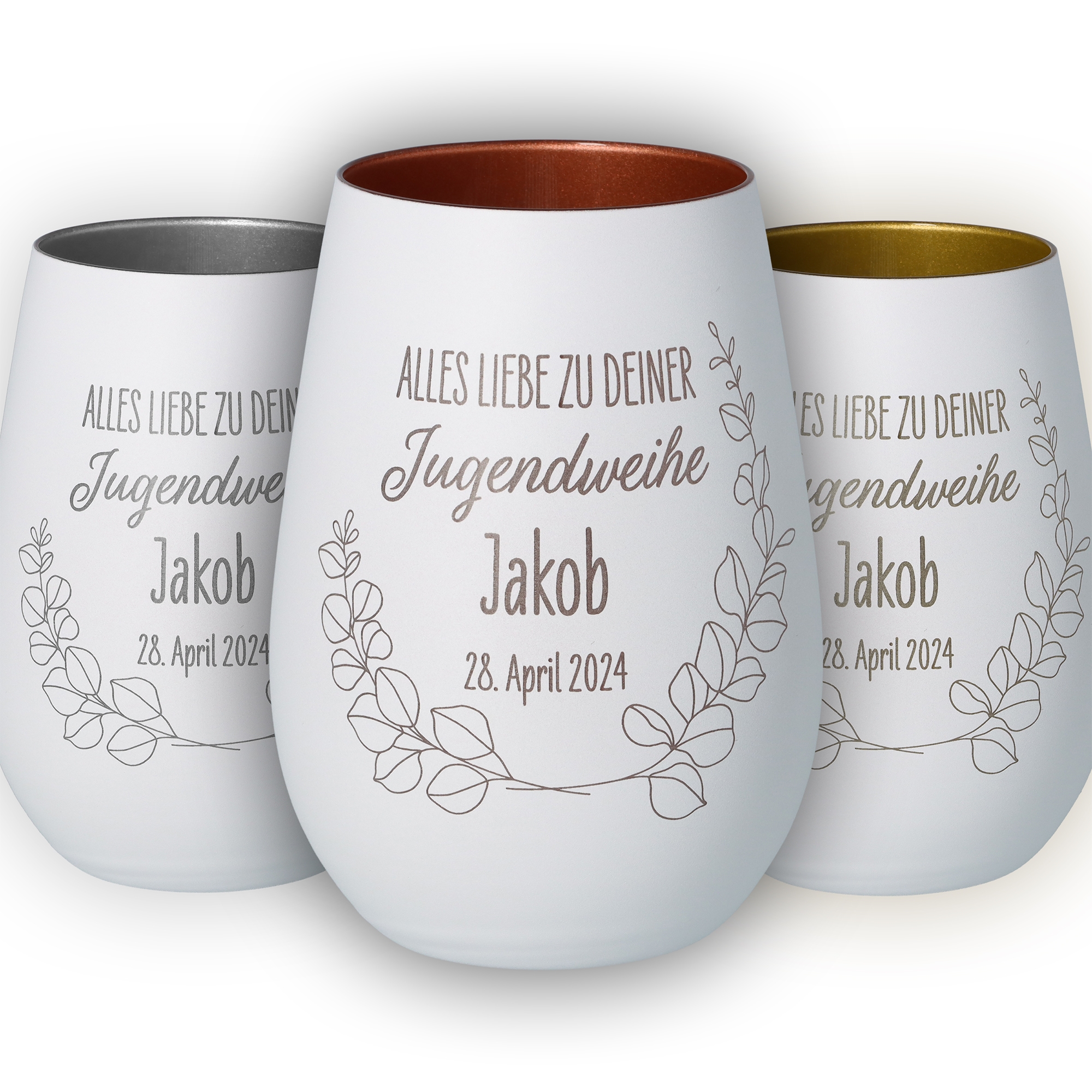 Windlicht "Jugendweihe" Glas, Töpferei, Krug, Tasse, Porzellan