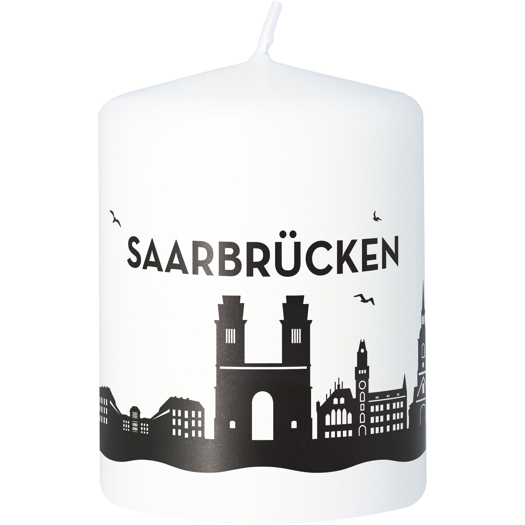 Stumpenkerze Skyline Saarbrücken Stumpenkerze Skyline Saarbrücken