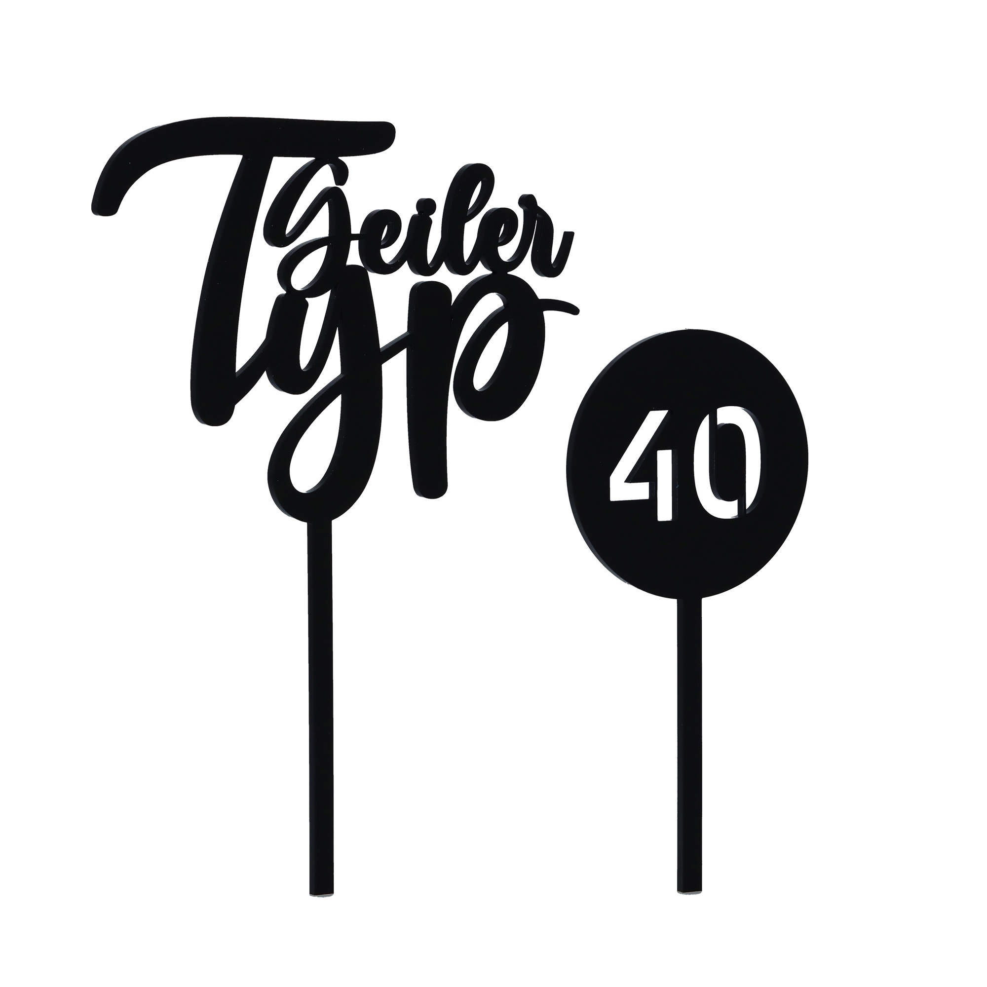 Cake Topper "Geiler Typ mit Zahl"