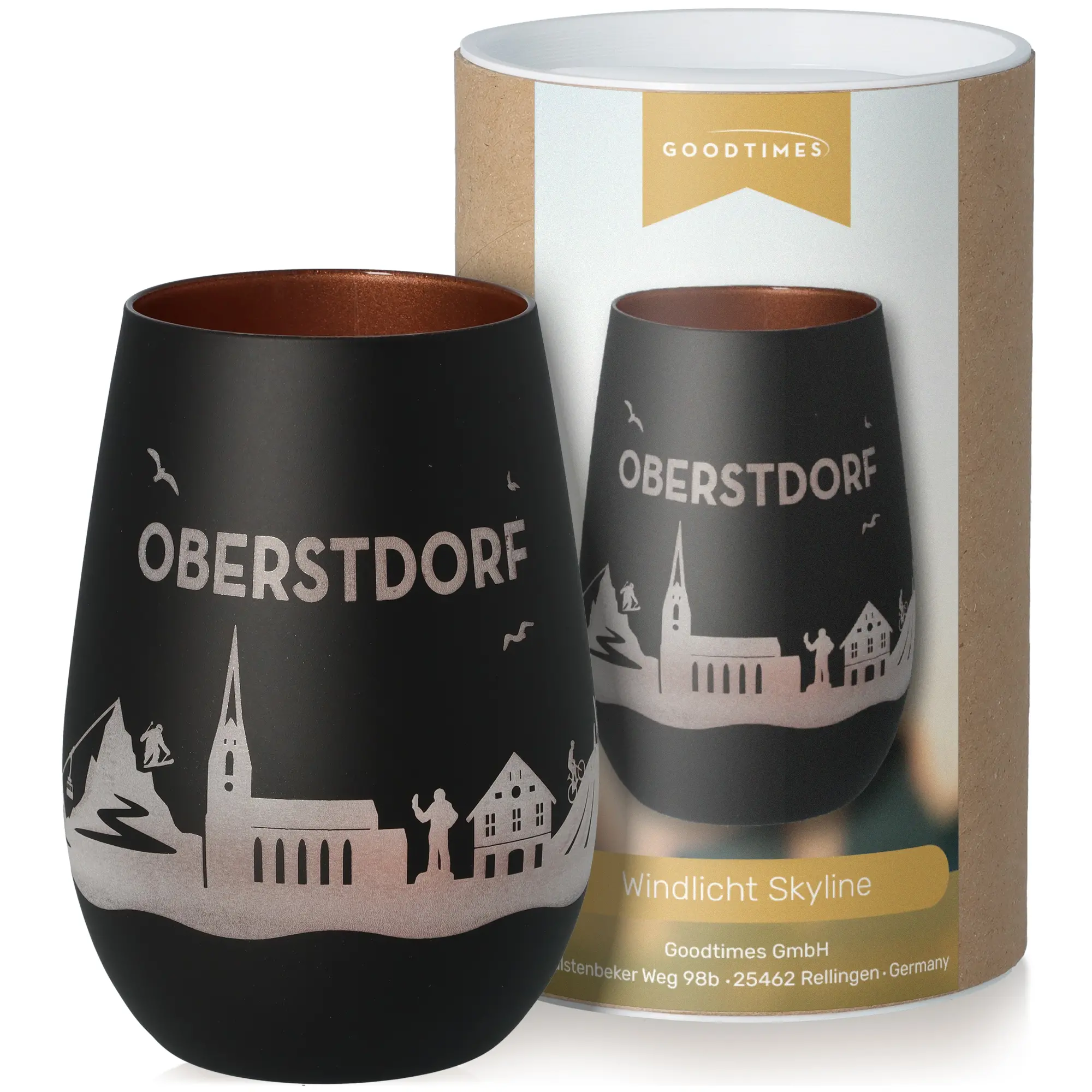 Windlicht Skyline Oberstdorf Töpferei, Krug