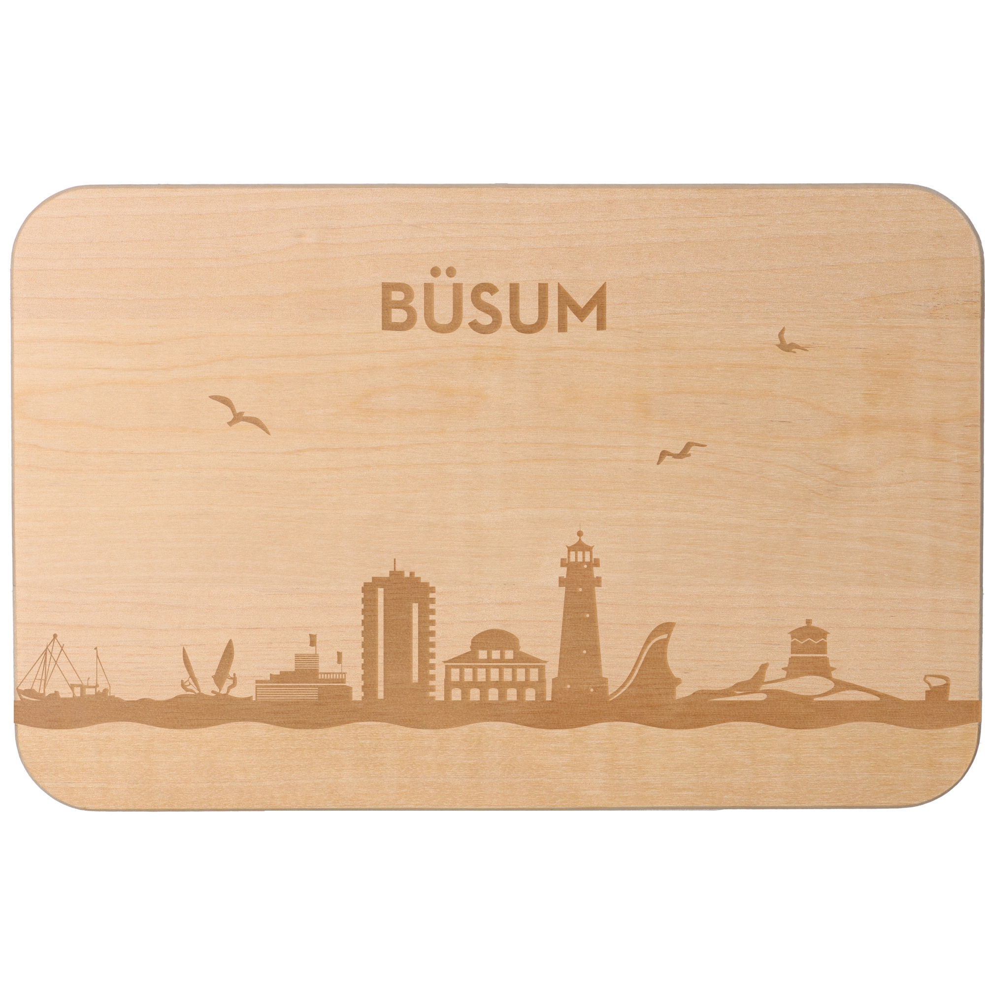 Frühstücksbrett Skyline Büsum Frühstücksbrett Skyline Büsum