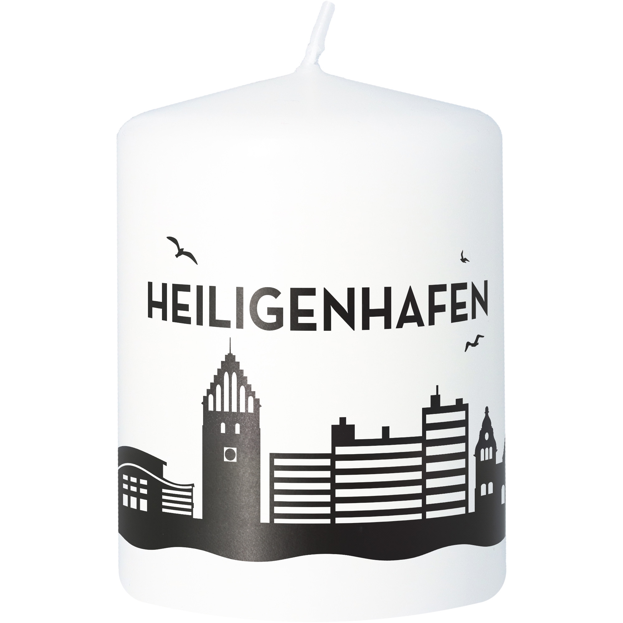 Stumpenkerze Skyline Heiligenhafen Stumpenkerze Skyline Heiligenhafen