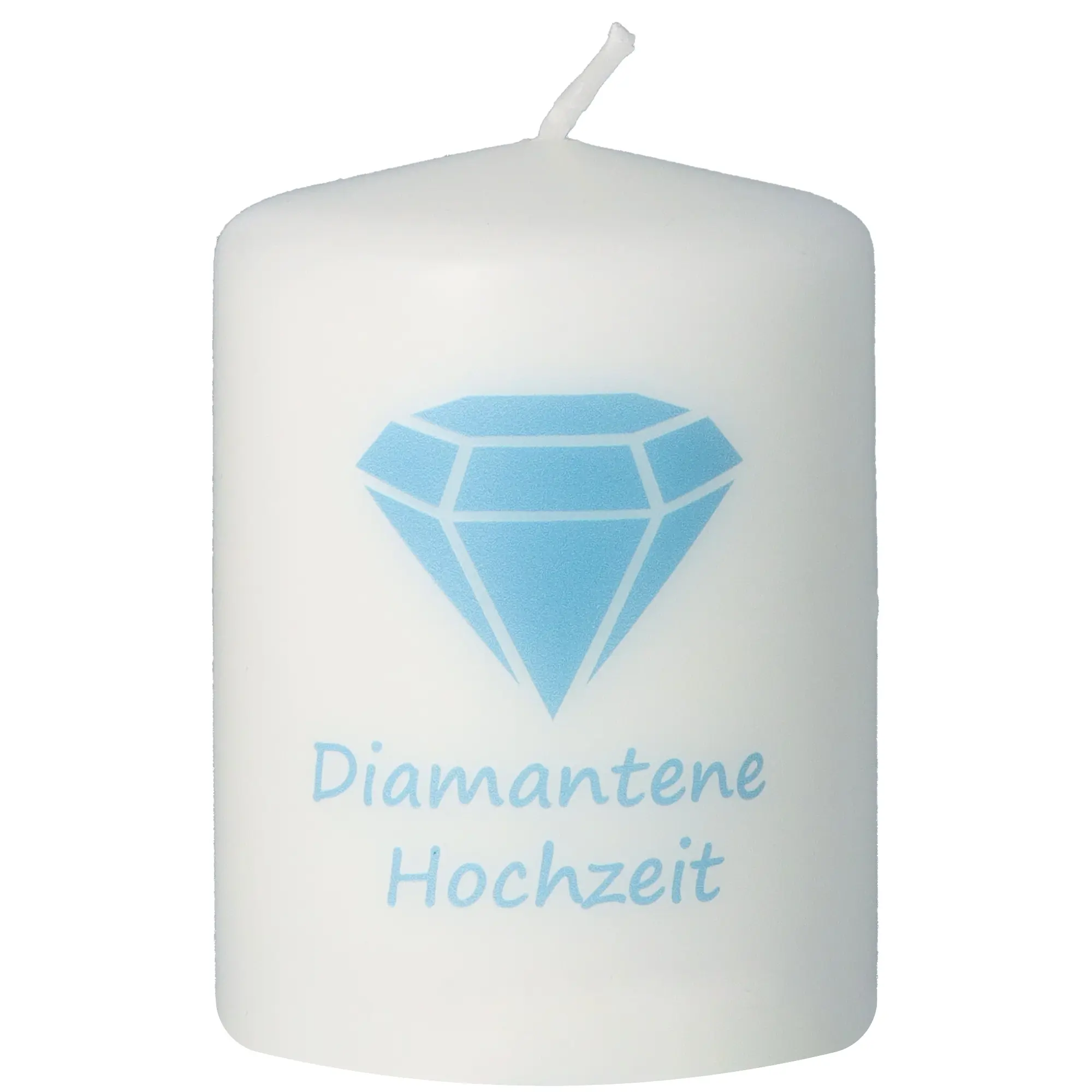 Stumpenkerze "Diamantene Hochzeit"