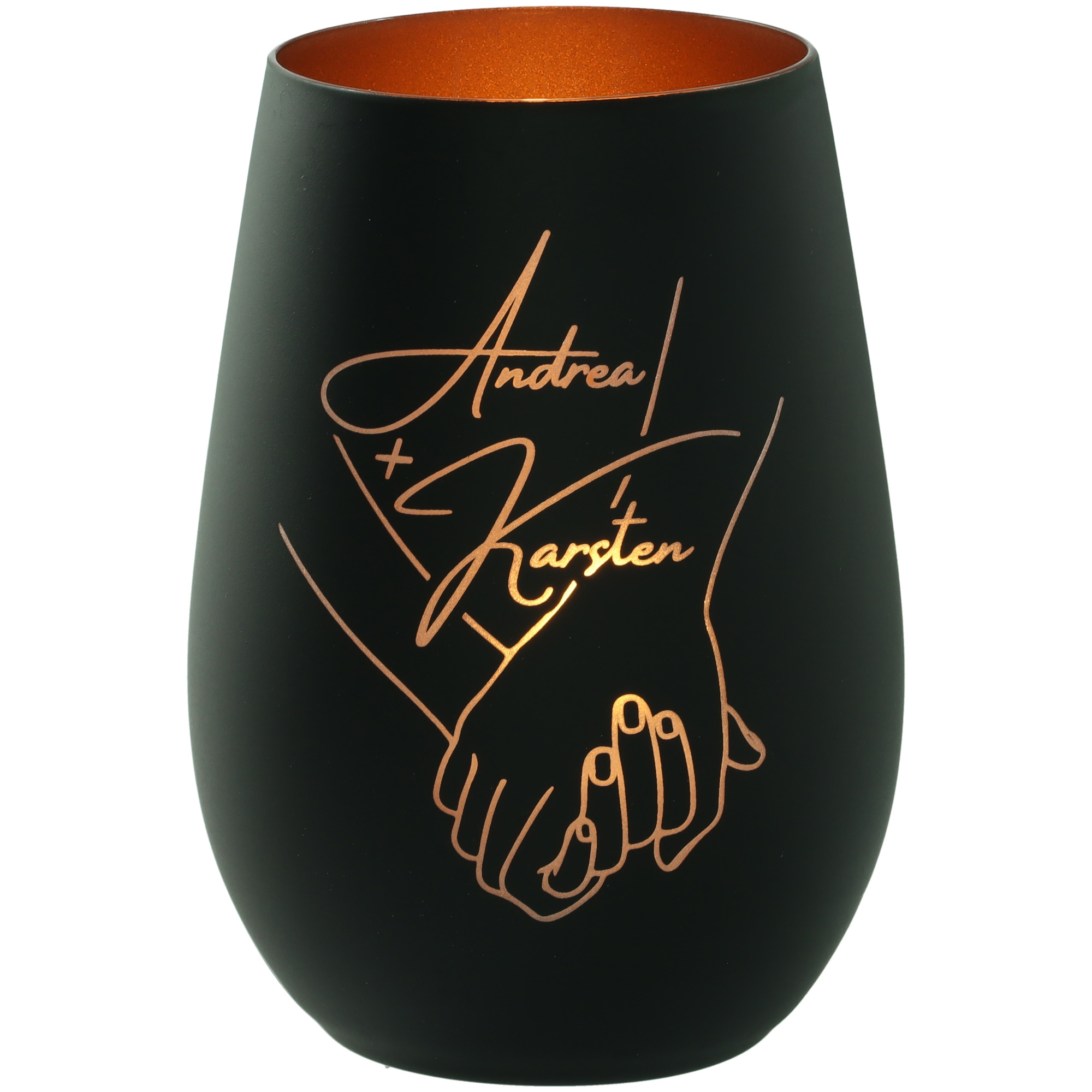 Windlicht "Händchen halten"