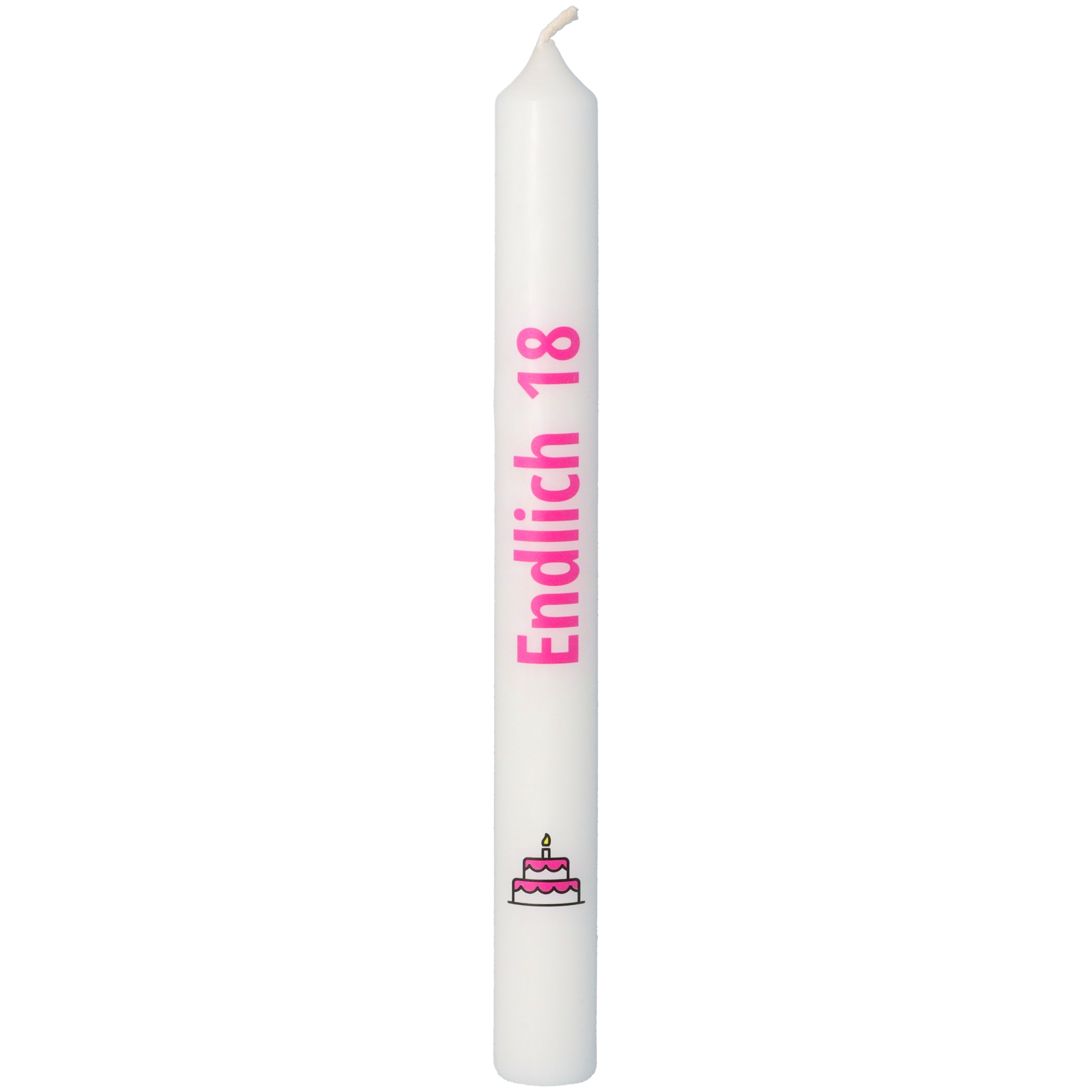 Stabkerze "Endlich 18" Pink