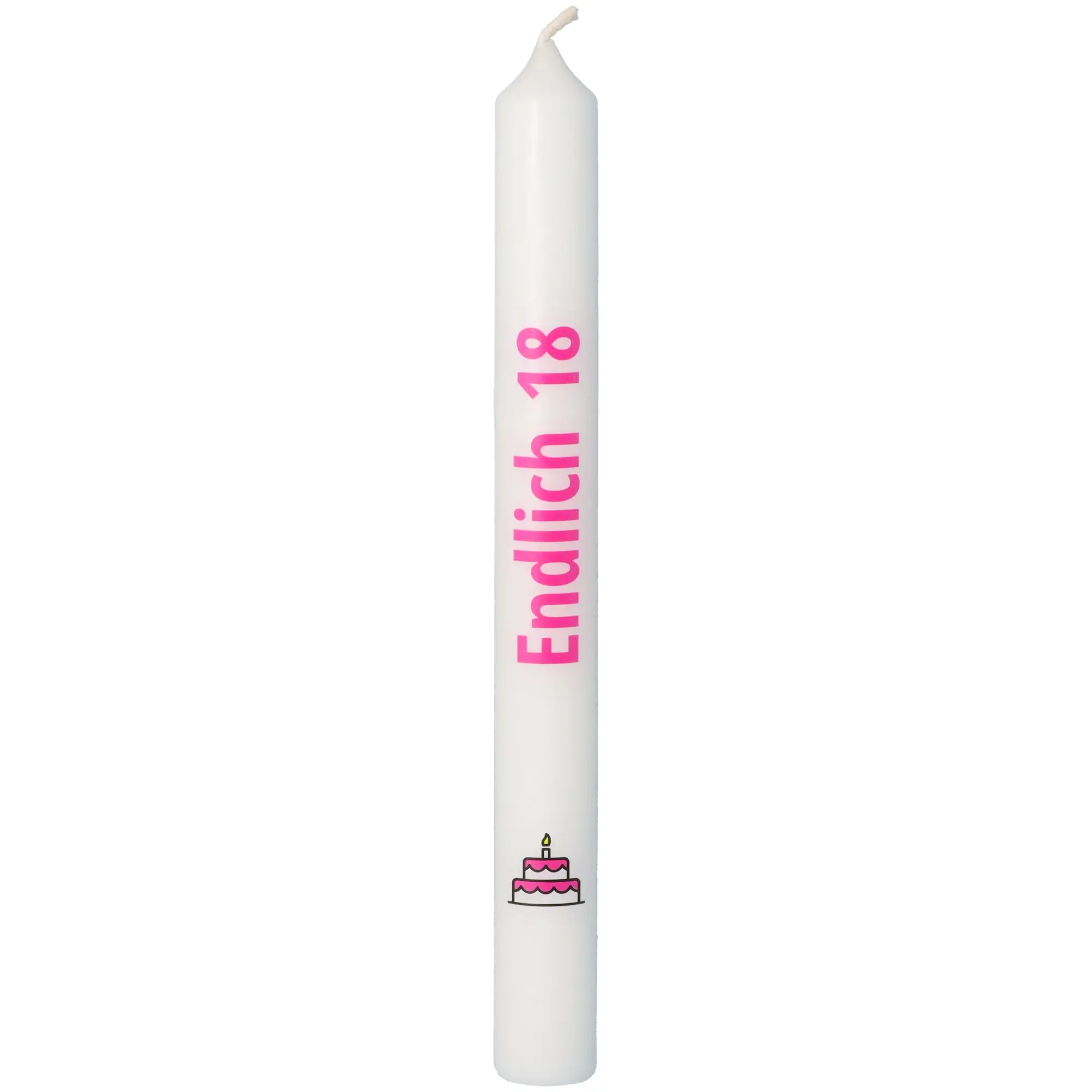 Stabkerze "Endlich 18" Pink