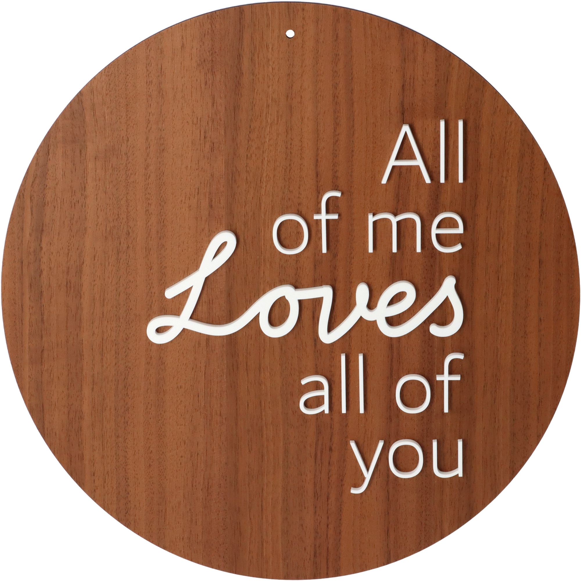 Schild "All of me Loves all of you" Holz, Briefkasten