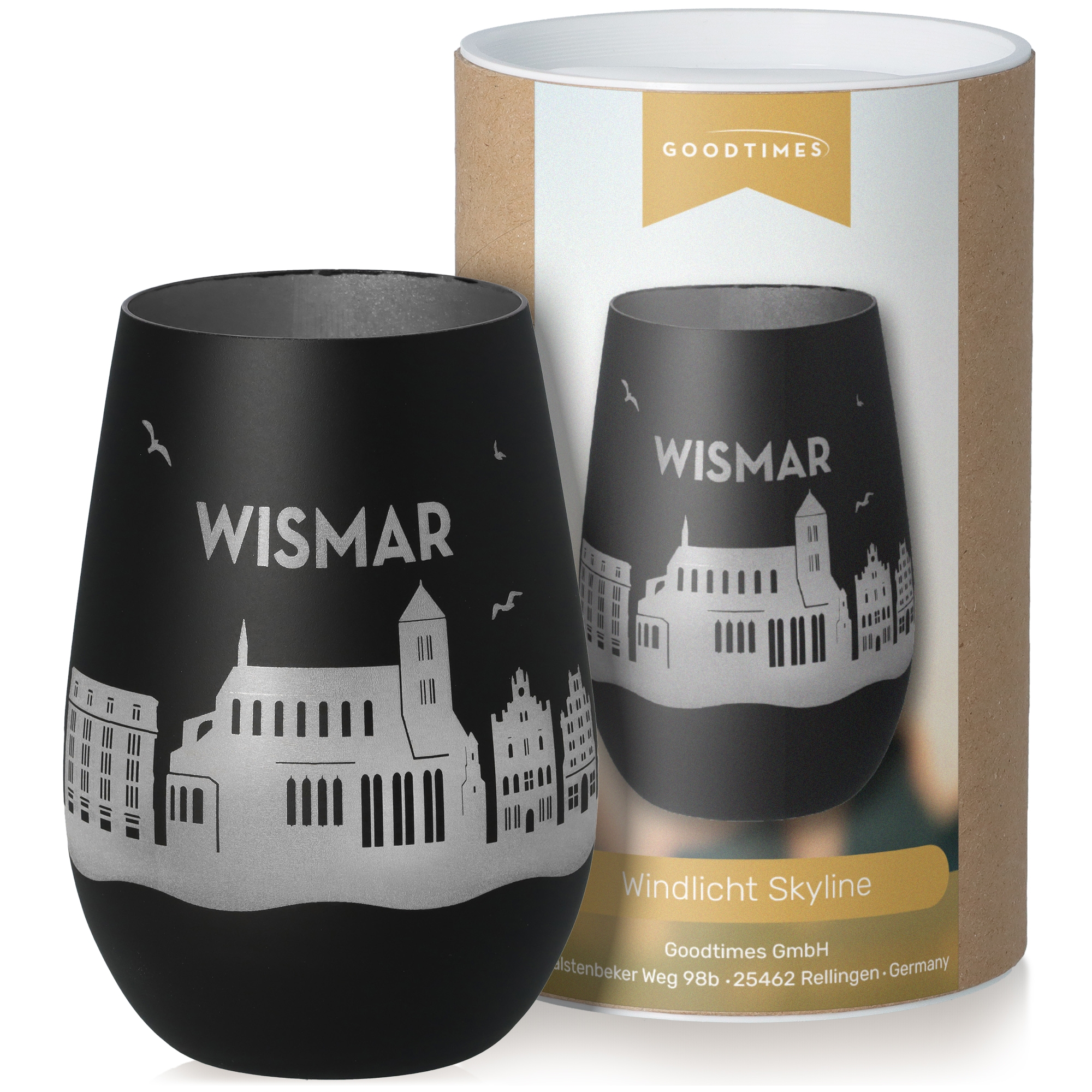 Windlicht Skyline Wismar Krug, Töpferei