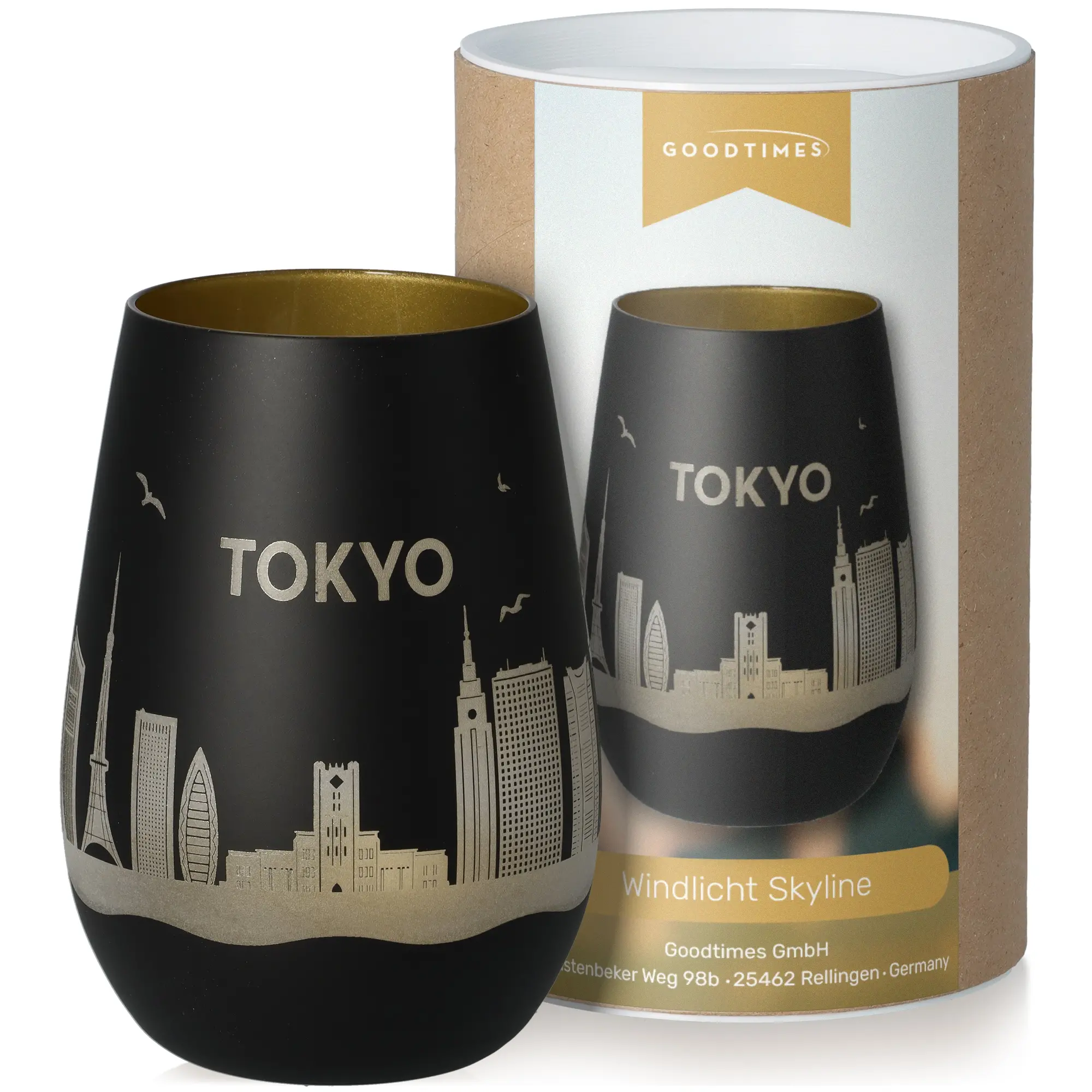 tokyo, glas, weinglas, windlichter, cityscape