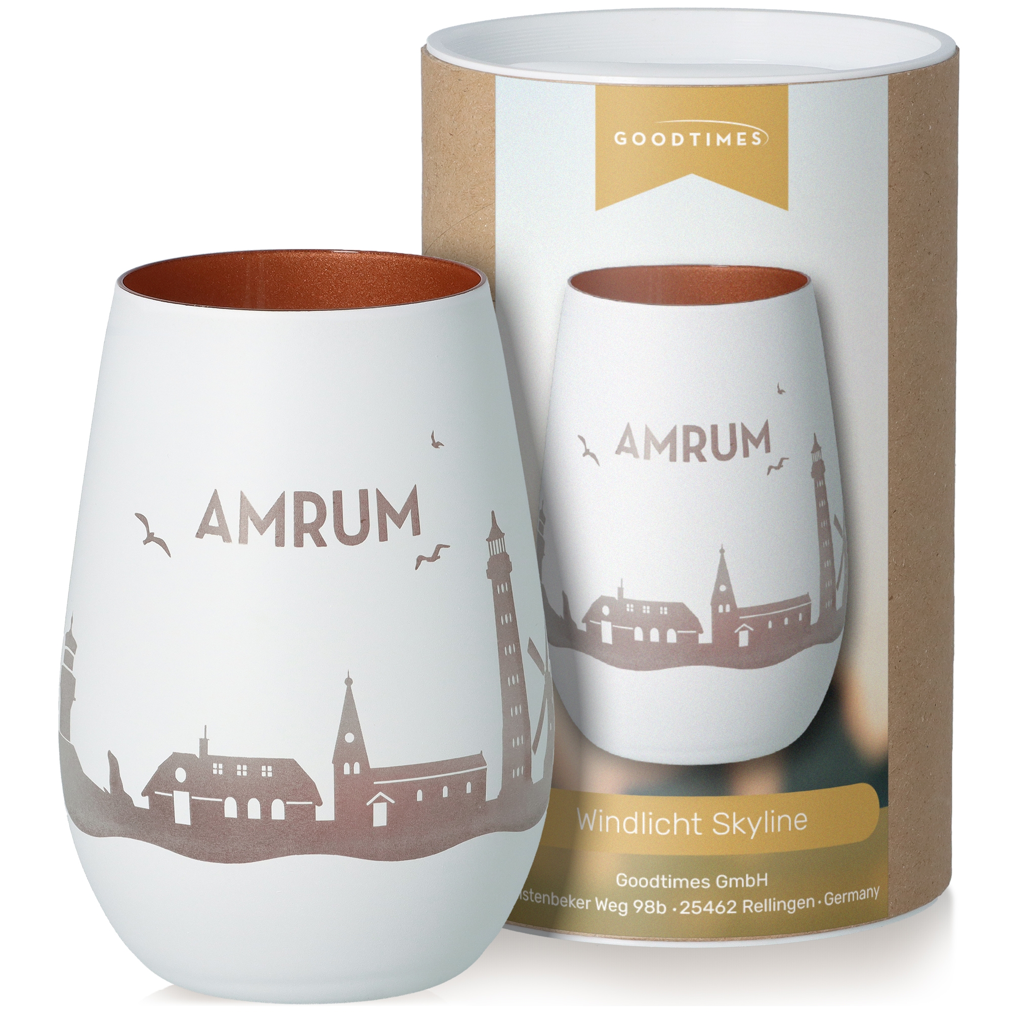 Windlicht Skyline Amrum