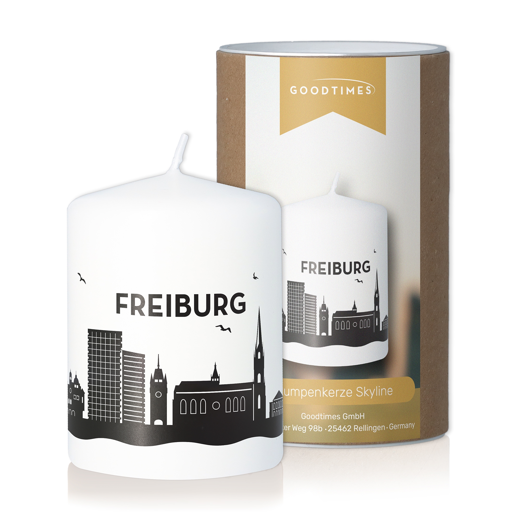 Stumpenkerze Skyline Freiburg Stumpenkerze Skyline Freiburg