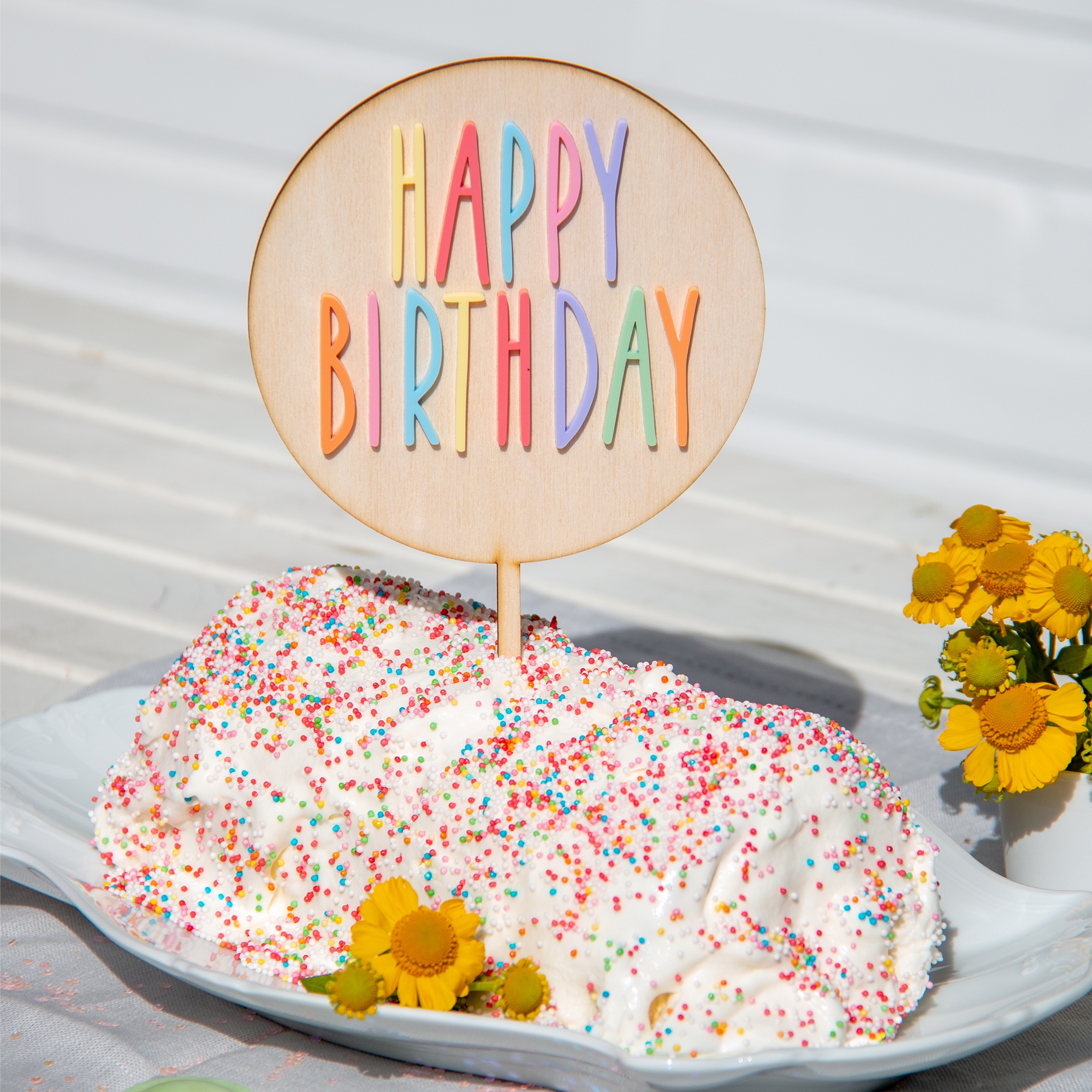 Cake Topper "Happy Birthday"