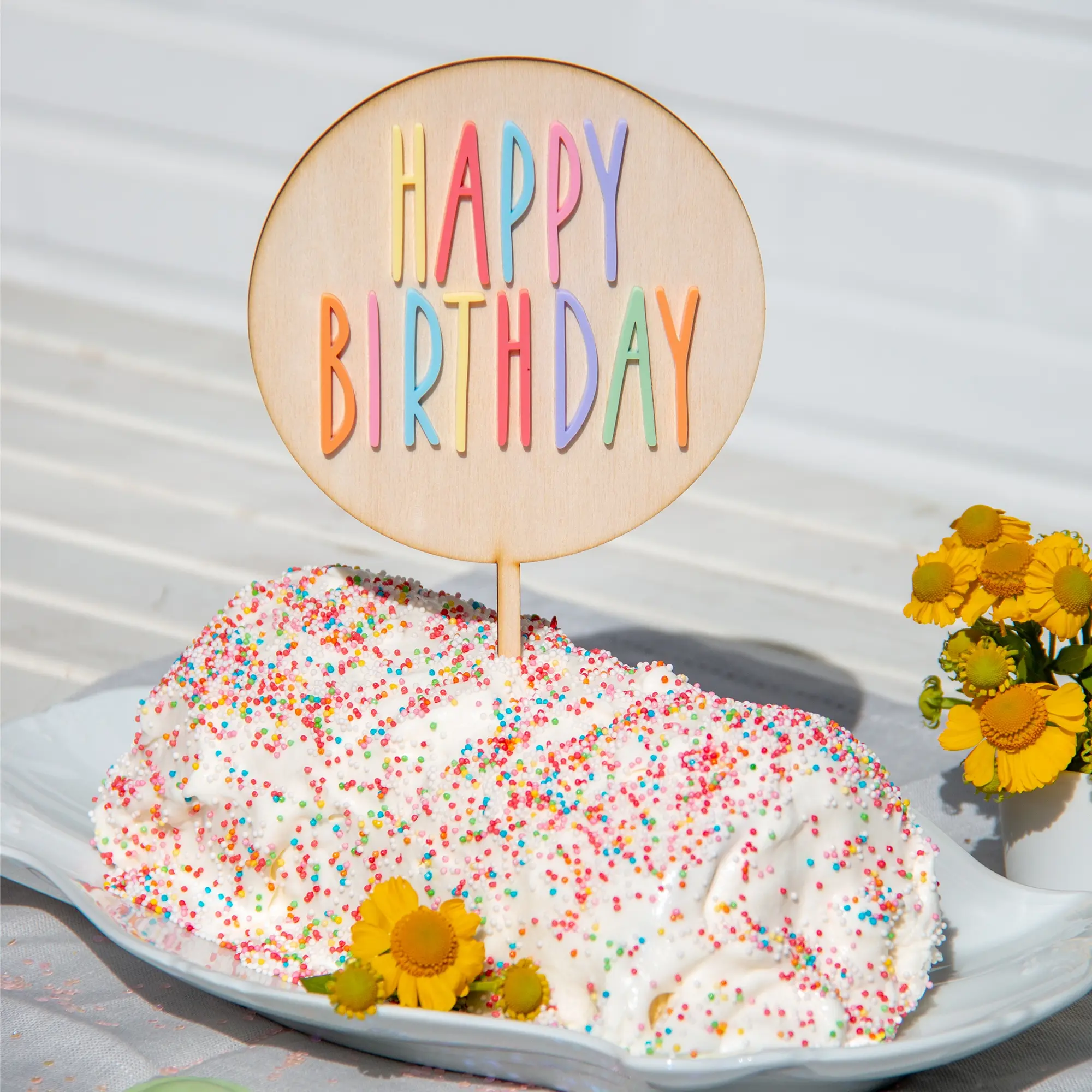 Cake Topper "Happy Birthday"