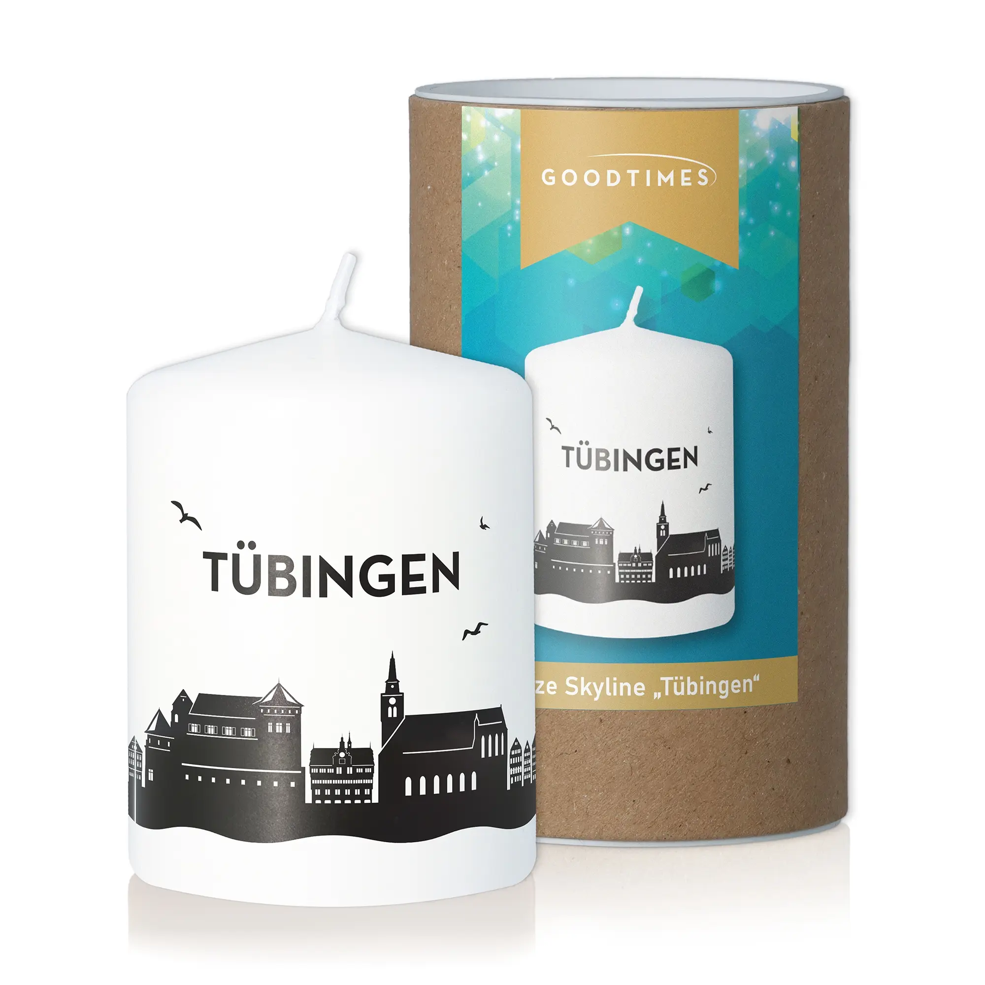 Stumpenkerze Skyline Tübingen