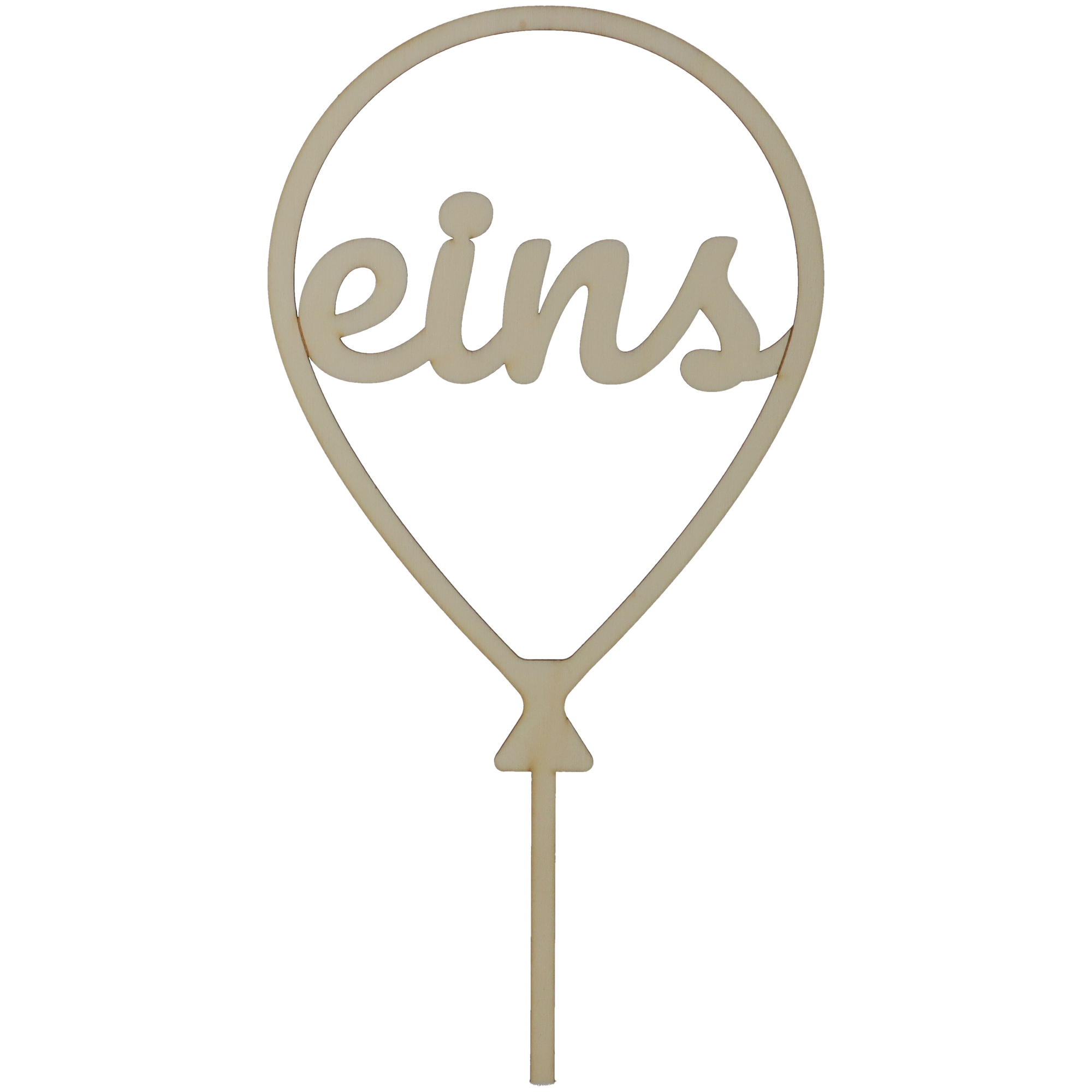 Cake Topper Ballon mit Herzen Zahl 1