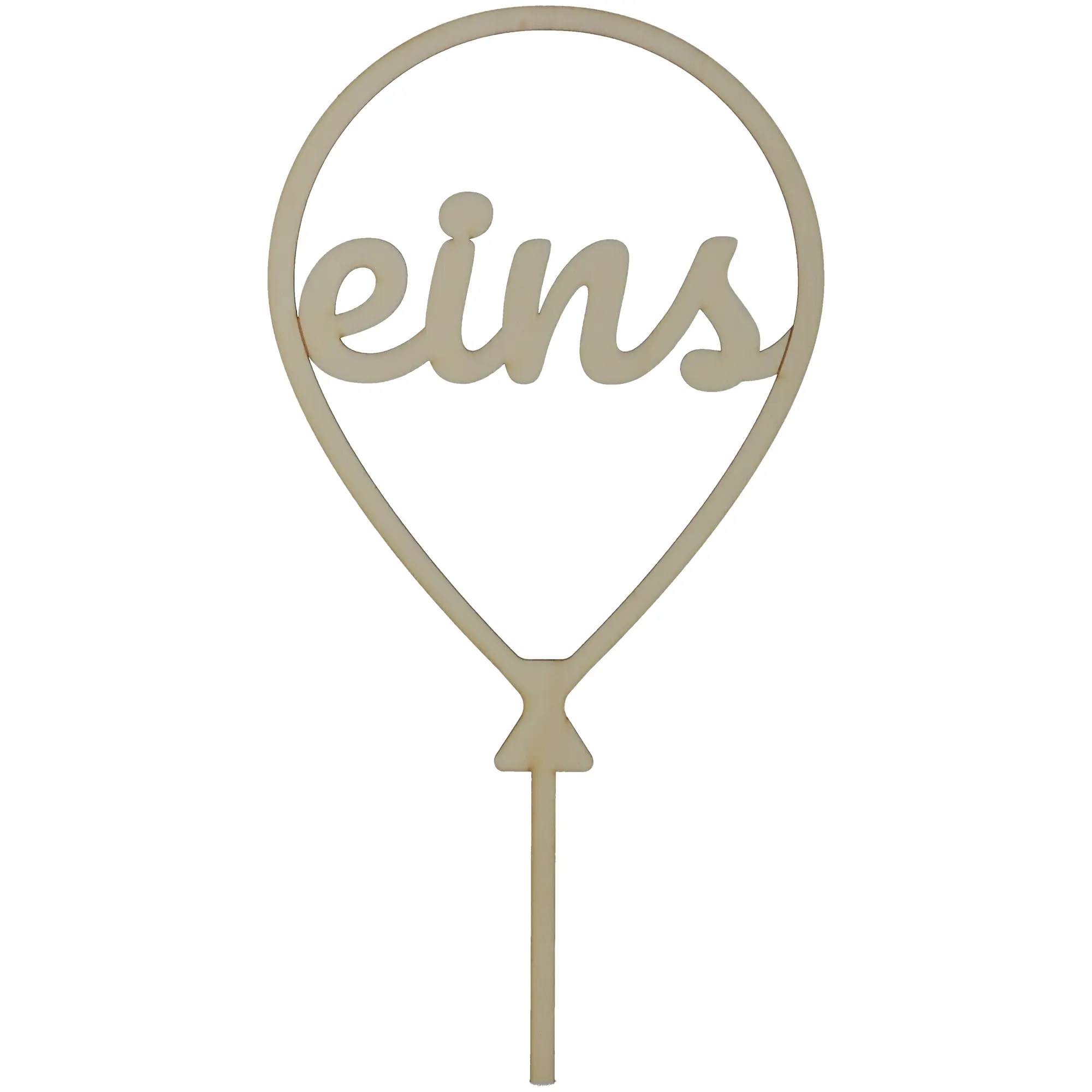Cake Topper Ballon mit Herzen Zahl 1