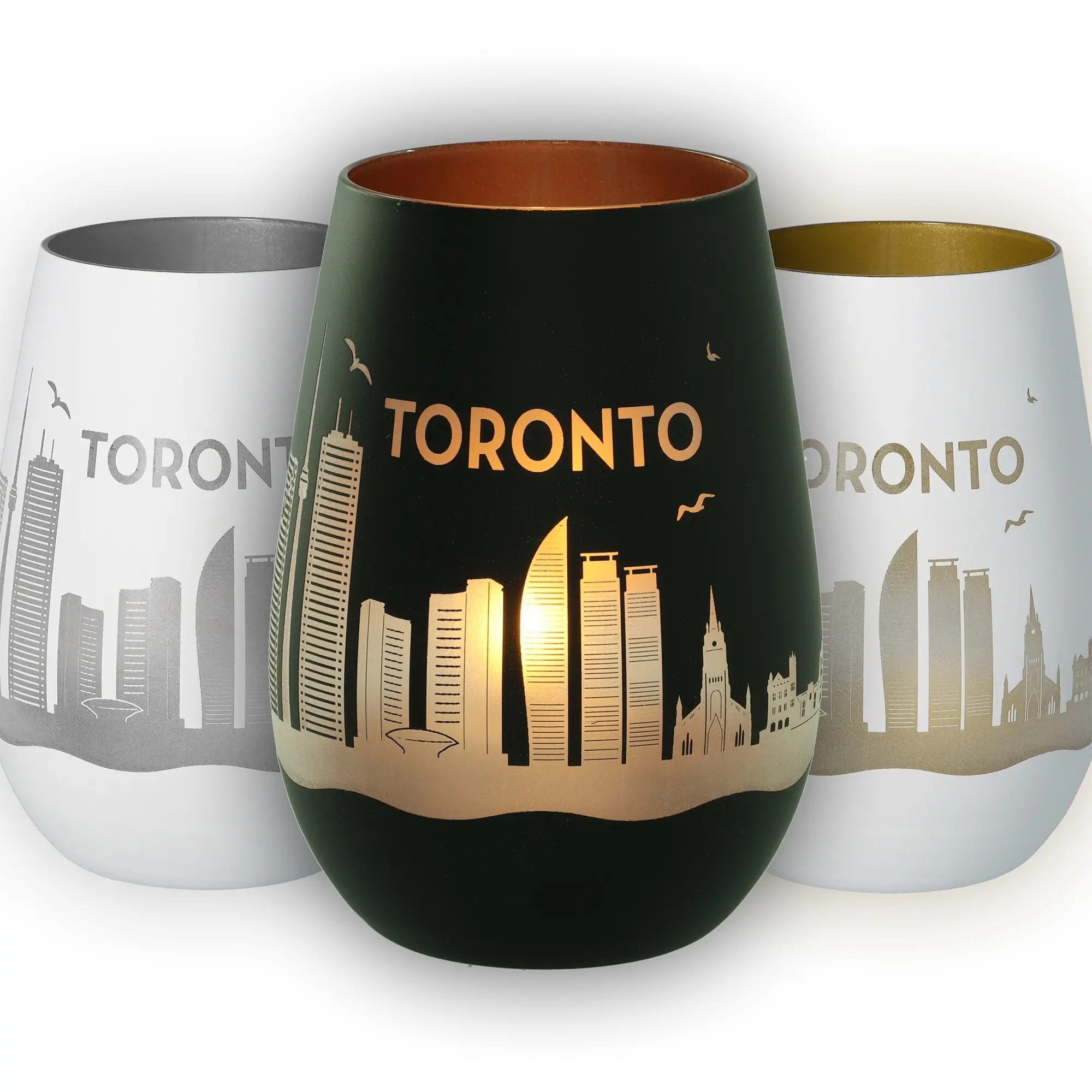 city, toronto, becher, vase, silhouette