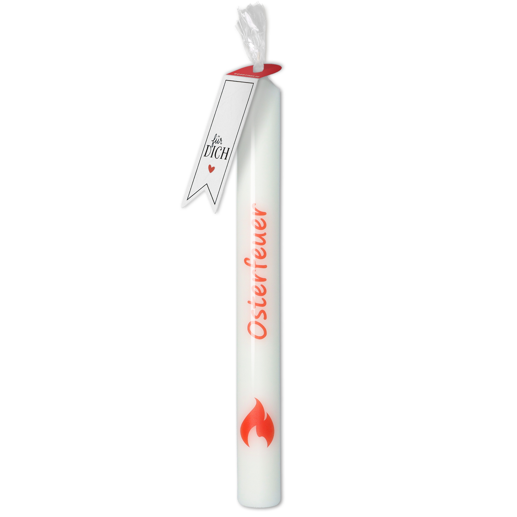 Stabkerze Weiß "Osterfeuer" Stabkerze Weiß "Osterfeuer"
