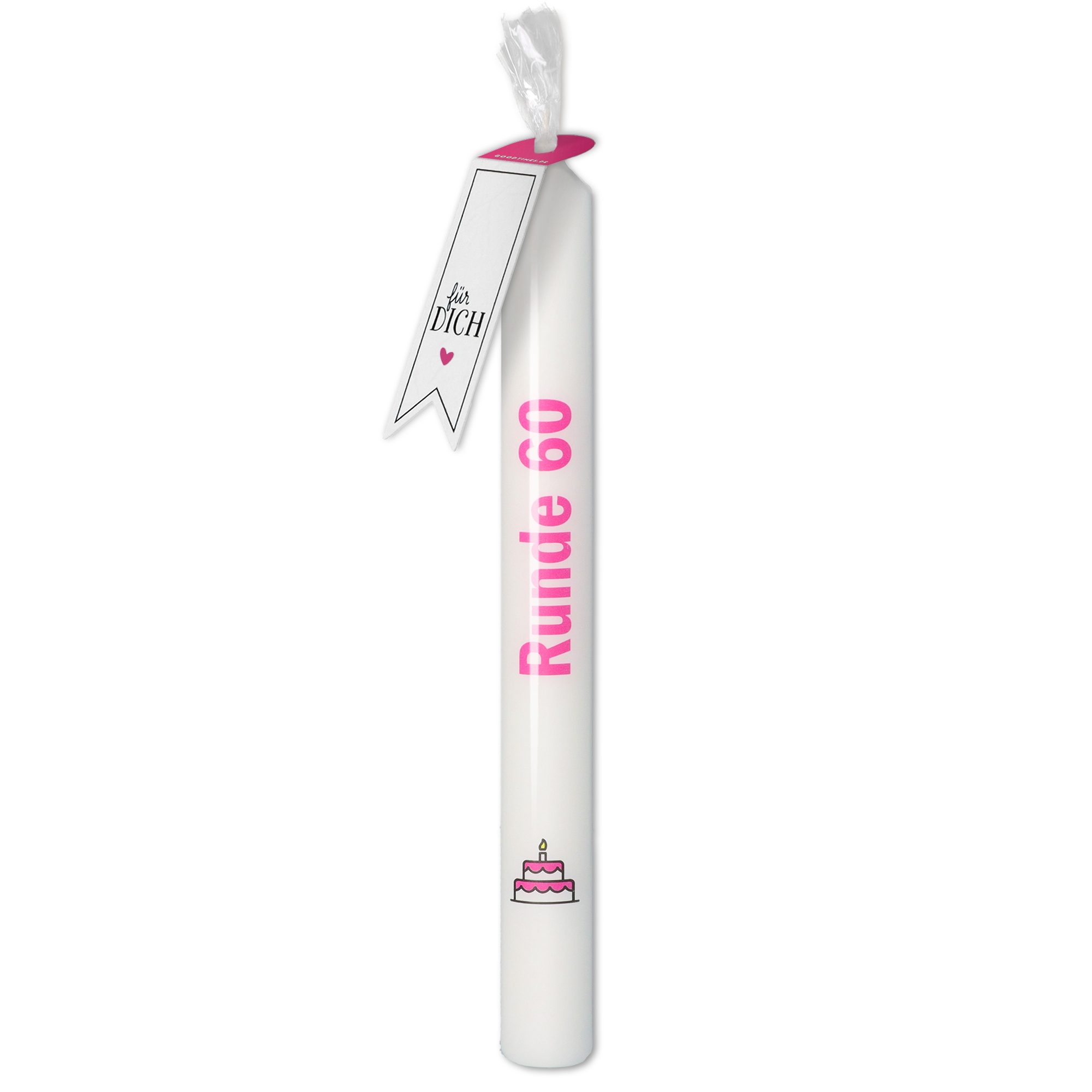 Stabkerze "Runde 60" Pink