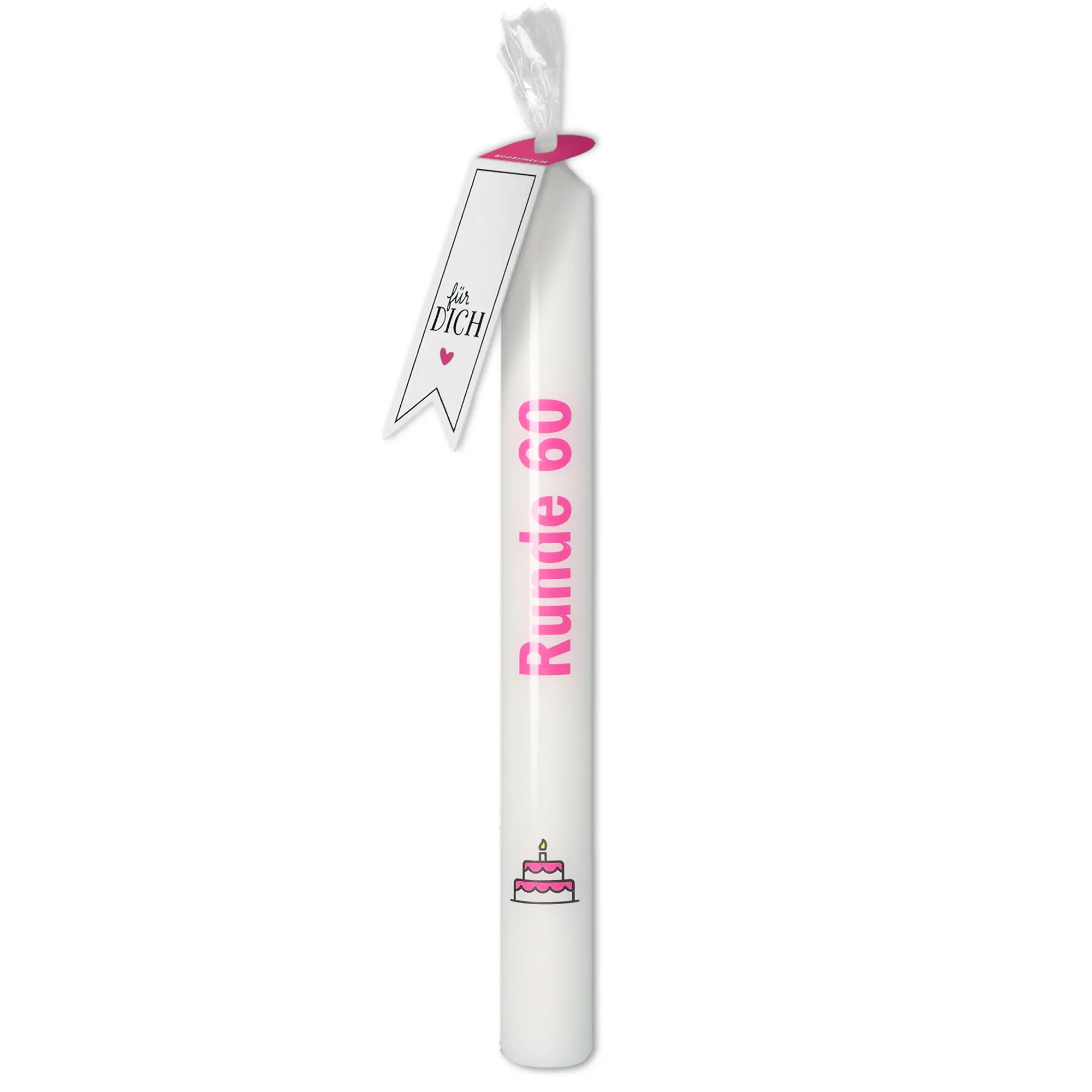 Stabkerze "Runde 60" Pink