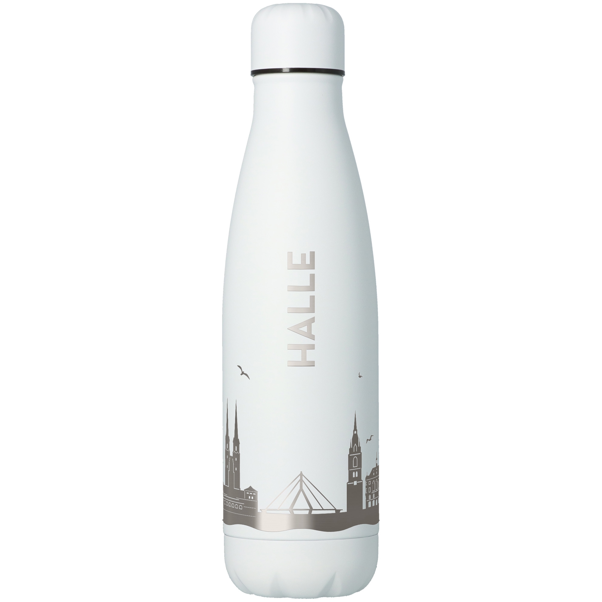 Trinkflasche Skyline Halle Flasche, Wasserflasche, Shaker