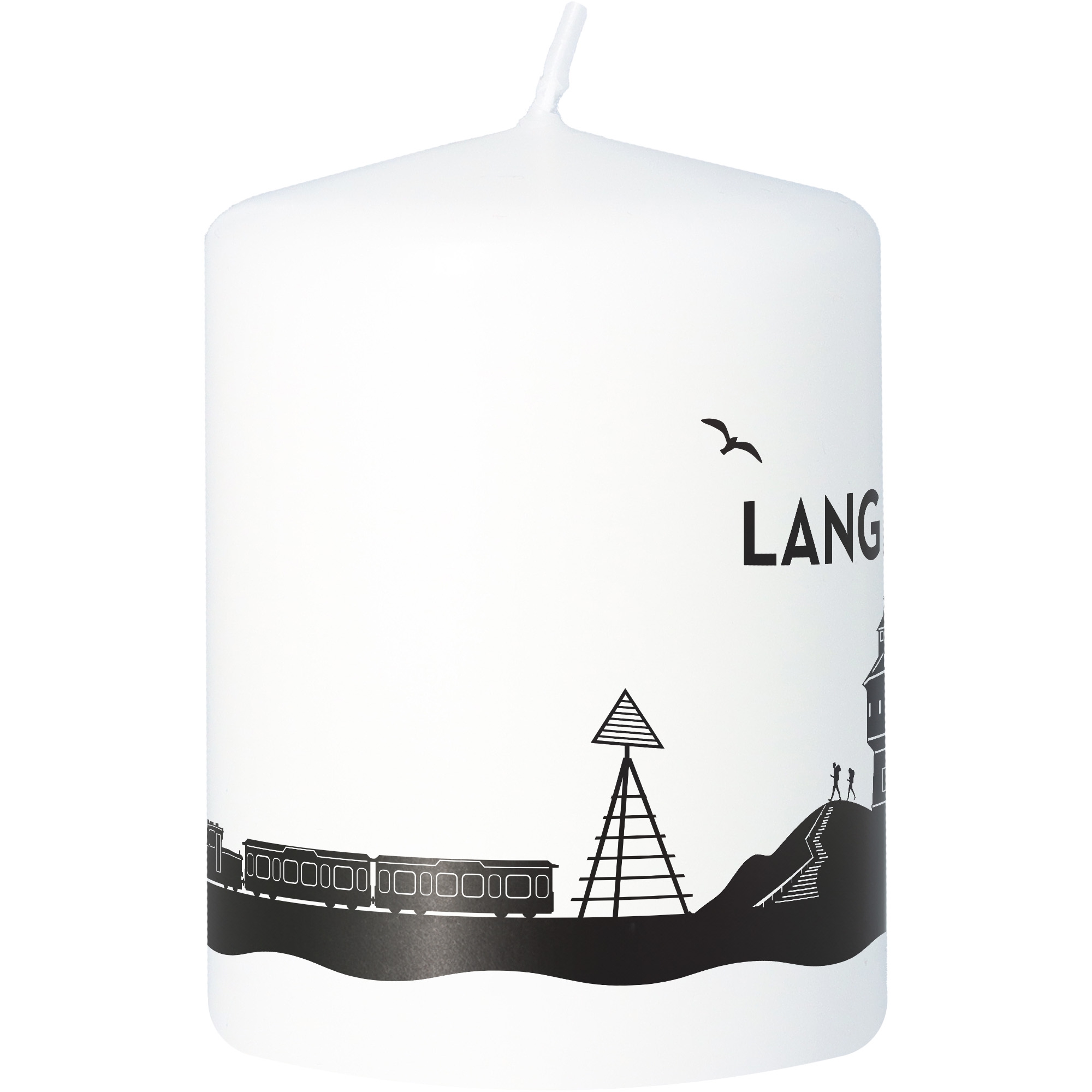 Stumpenkerze Skyline Langeoog Stumpenkerze Skyline Langeoog