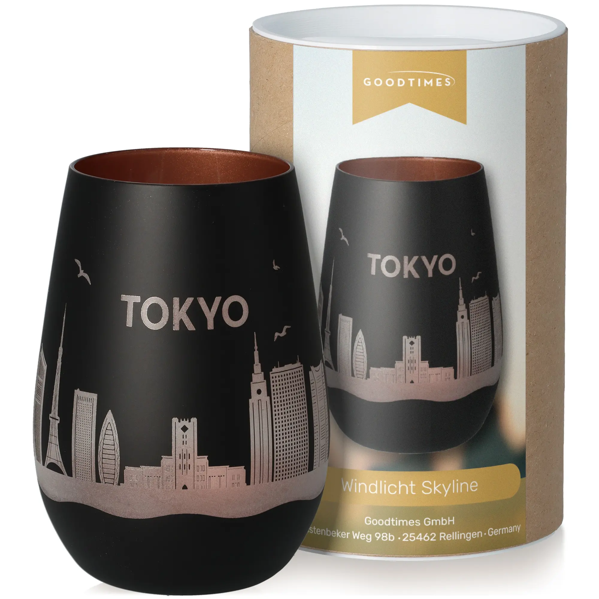 tokyo, glas, stielglas, schwarz, skyline