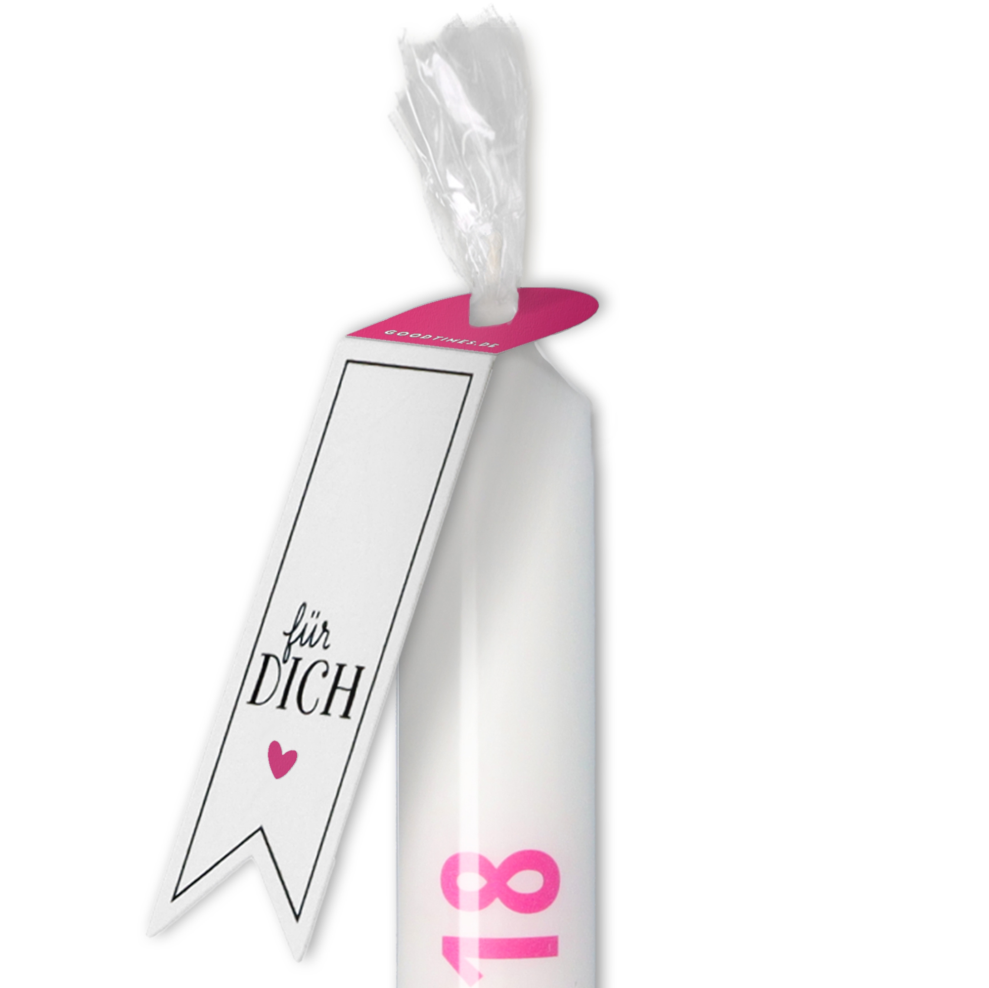 Stabkerze "Endlich 18" Pink