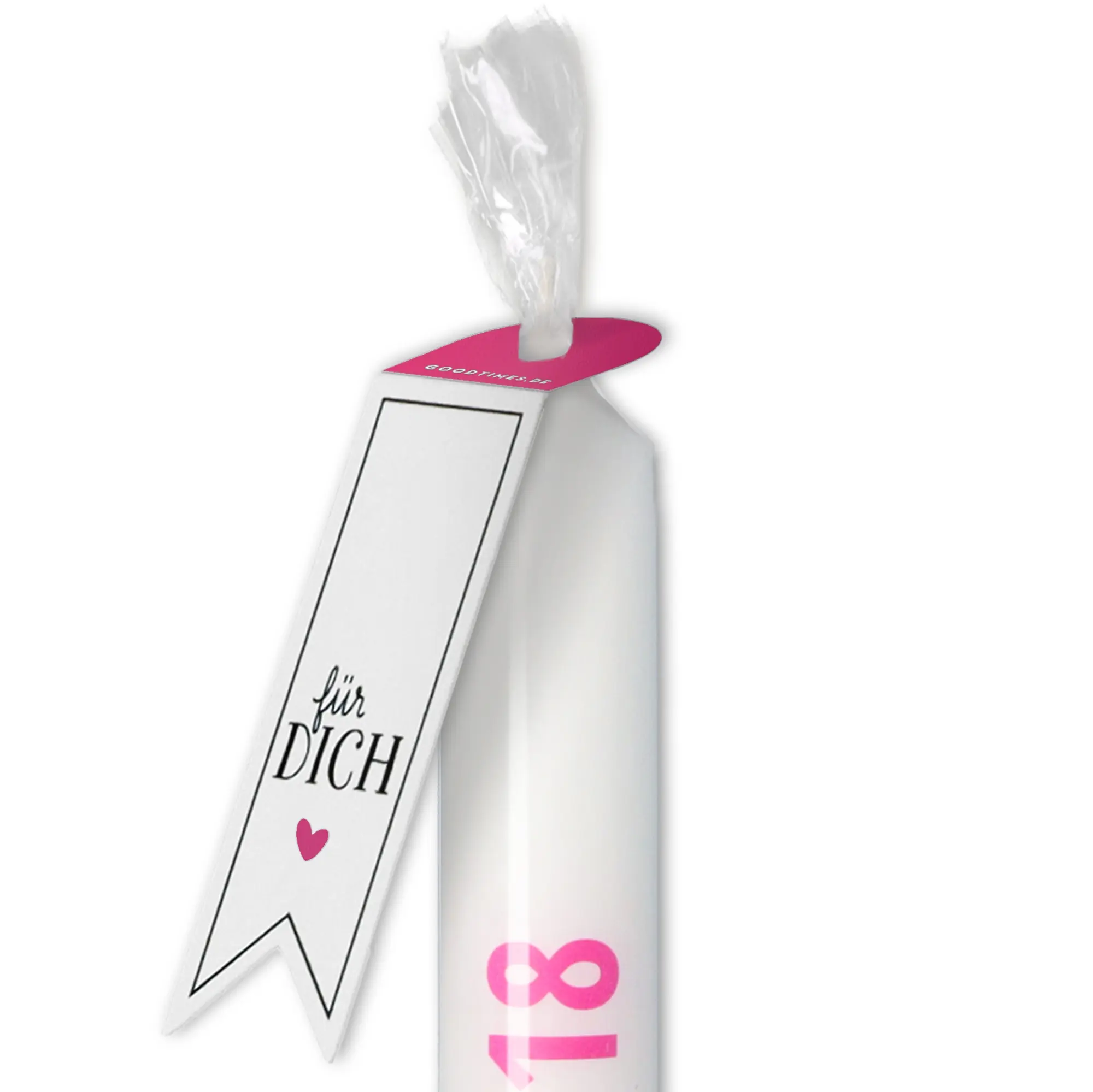 Stabkerze "Endlich 18" Pink