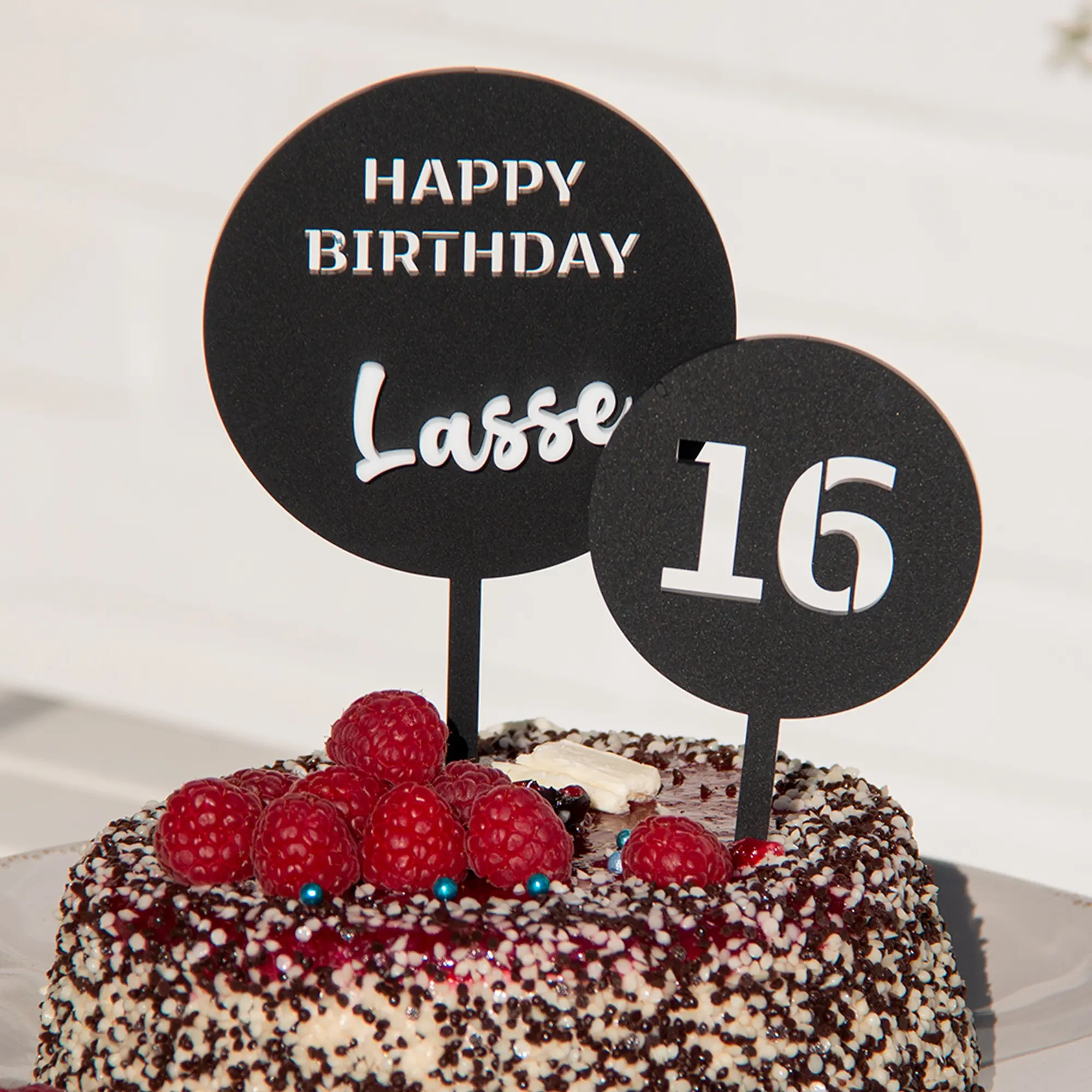Cake Topper "Happy Birthday mit Zahl" Cake Topper "Happy Birthday mit Zahl"
