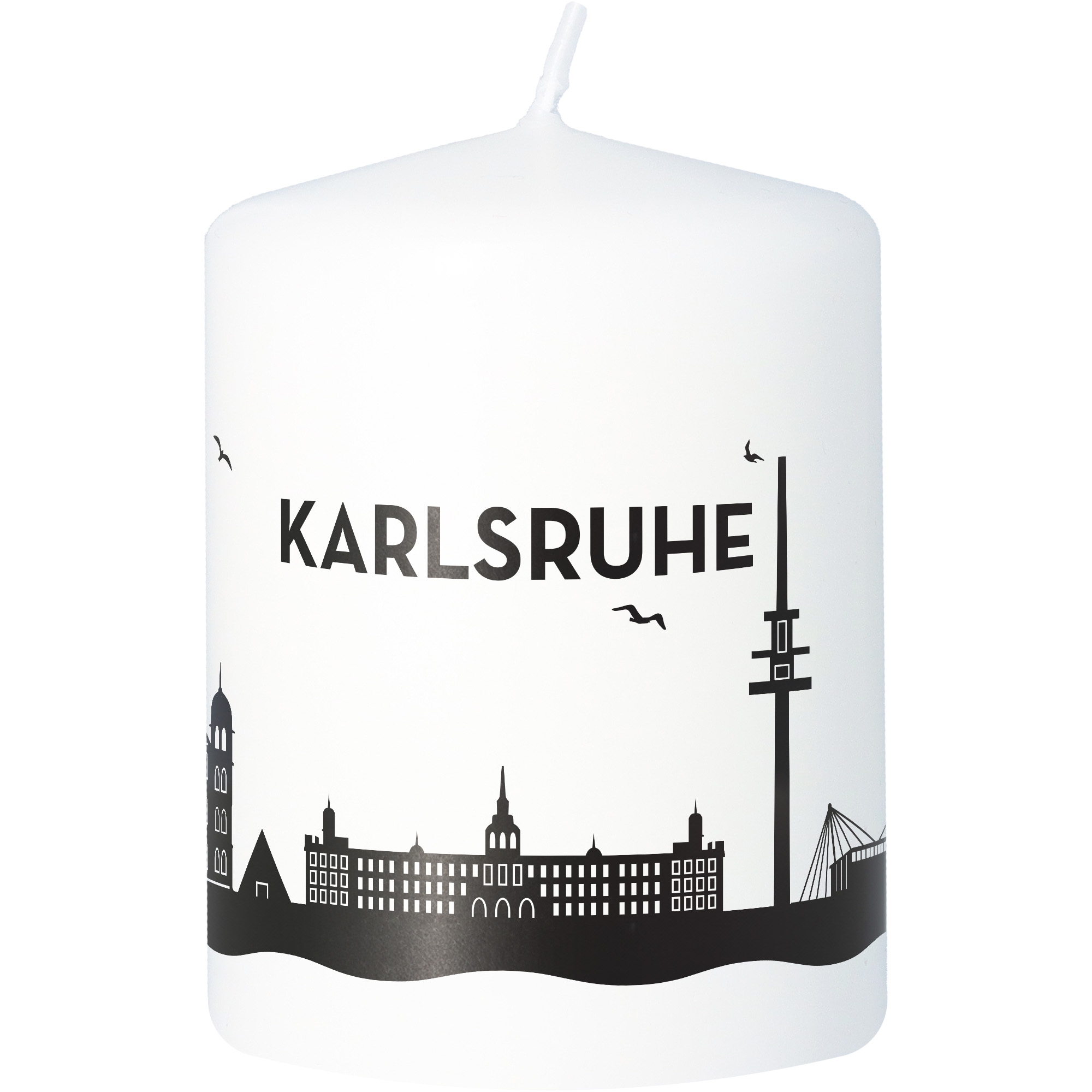 Stumpenkerze Skyline Karlsruhe Stumpenkerze Skyline Karlsruhe