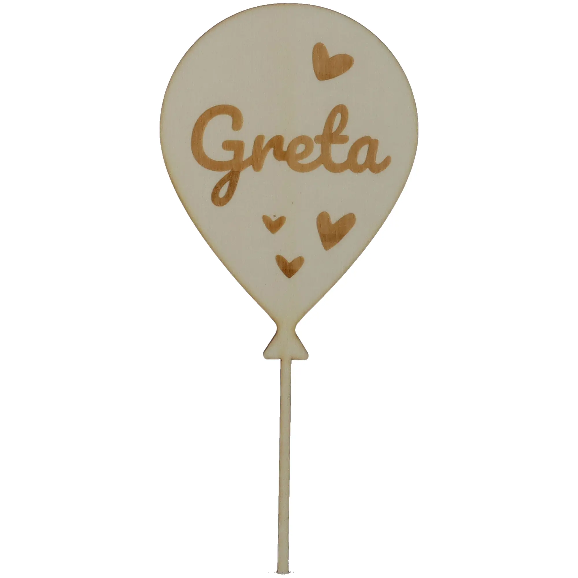 Cake Topper Ballon mit Herzen Zahl 6 Cake Topper Ballon mit Herzen Zahl 6