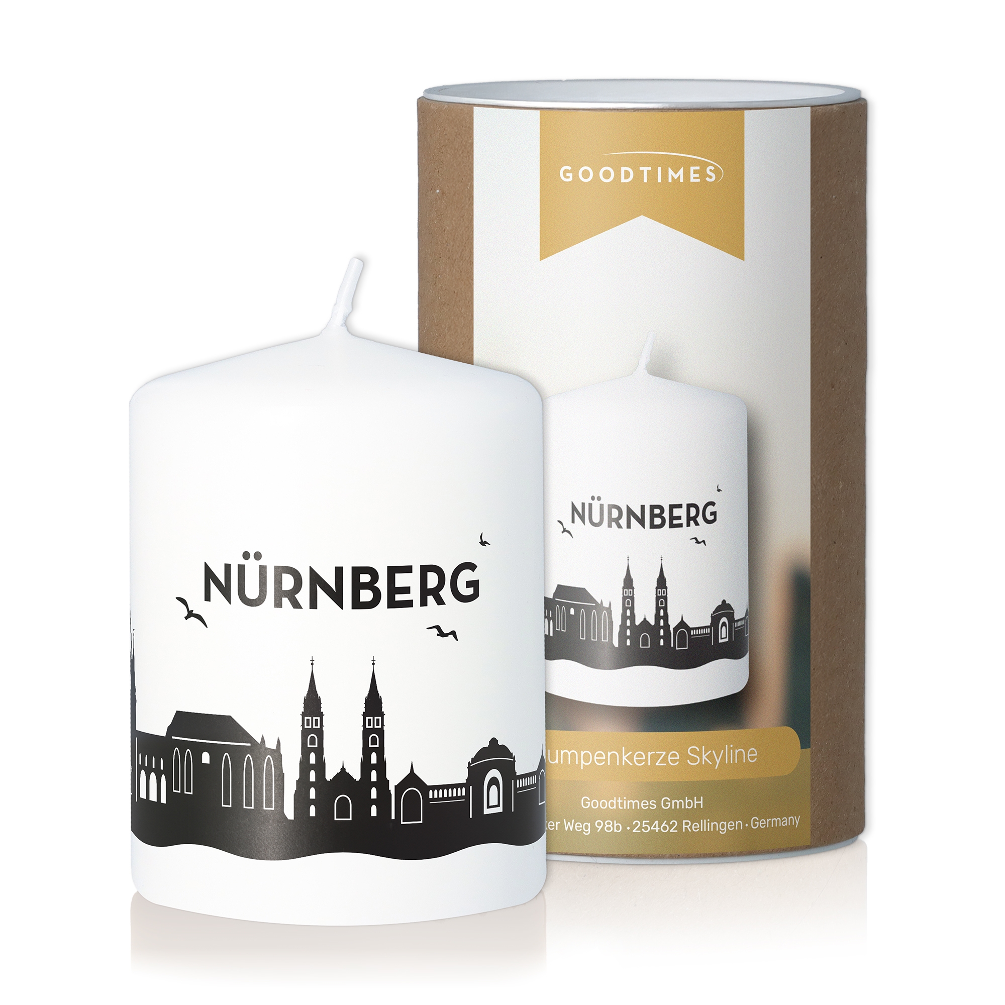Stumpenkerze Skyline Nürnberg