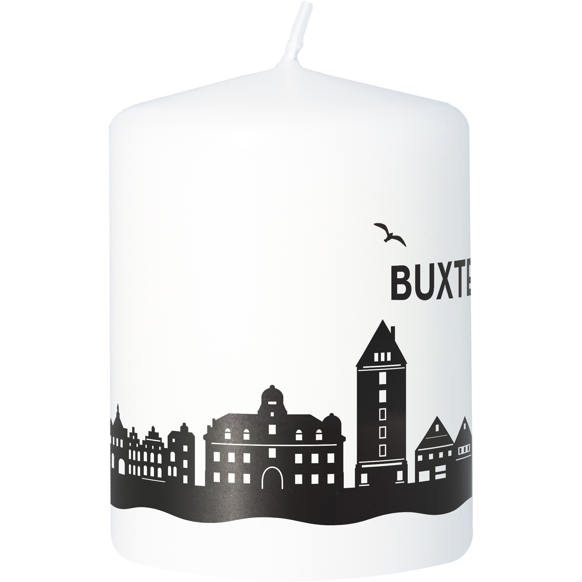 Stumpenkerze Skyline Buxtehude Stumpenkerze Skyline Buxtehude