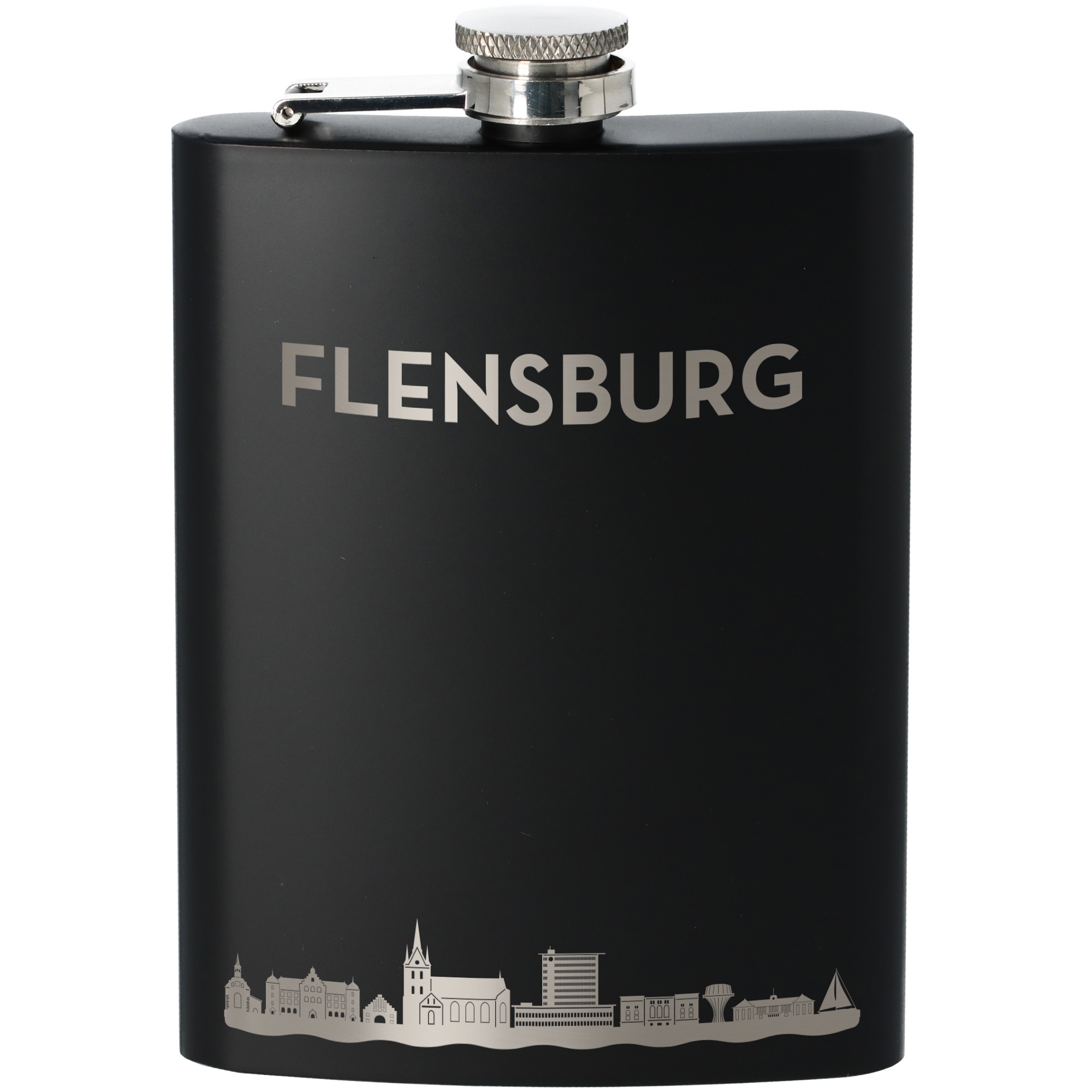 Flachmann Skyline Flensburg Flasche, Rasierwasser
